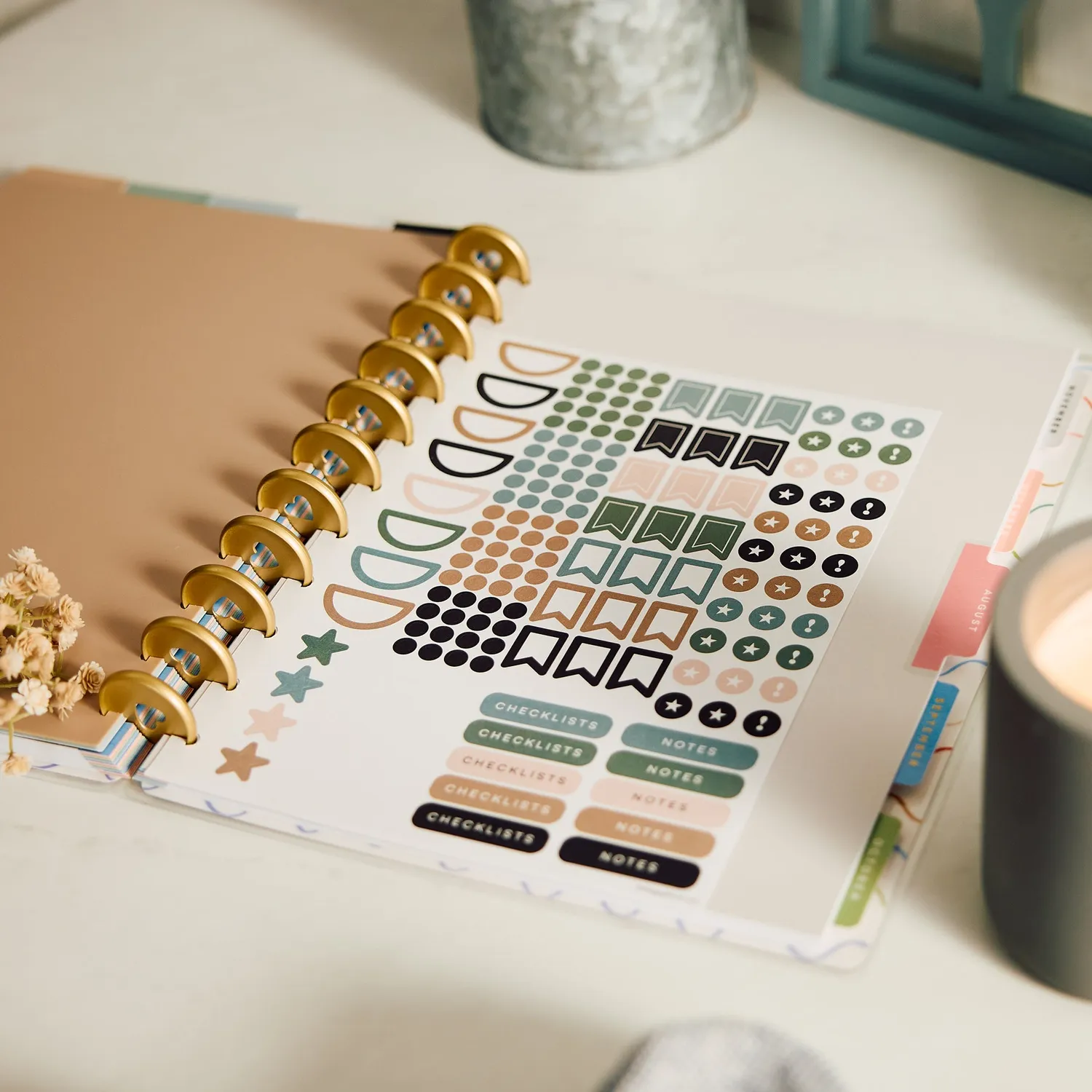 Happy Planner Neutrals intercalaires Big plastique lot 5 neutre