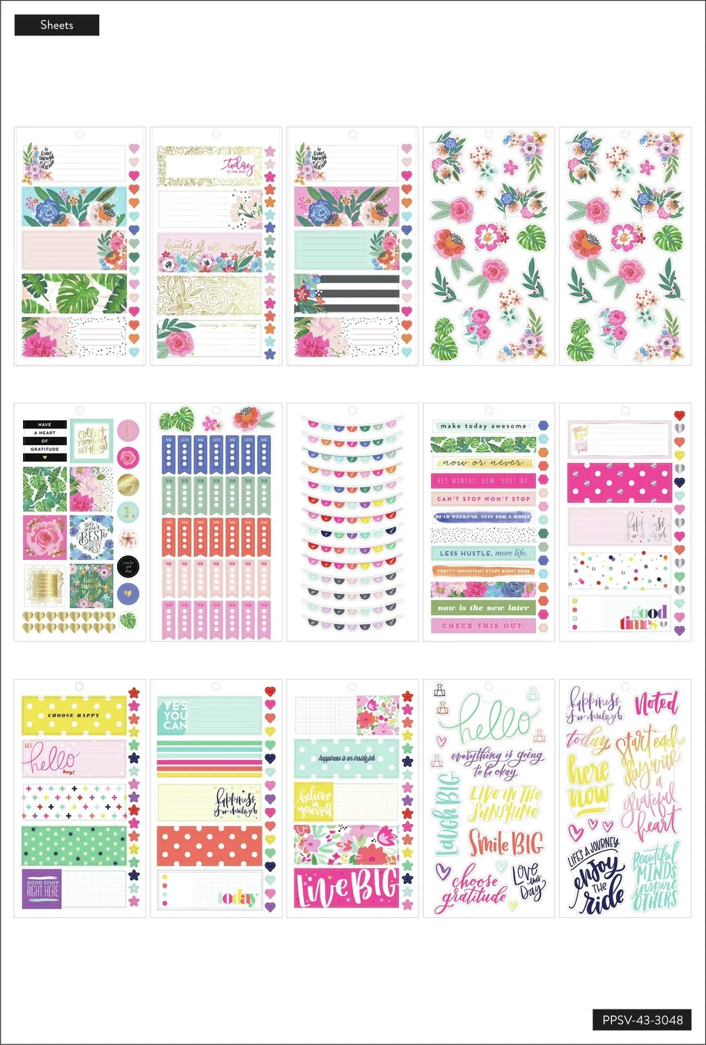 Happy Planner Choose Happy Value Pack stickers mini 749