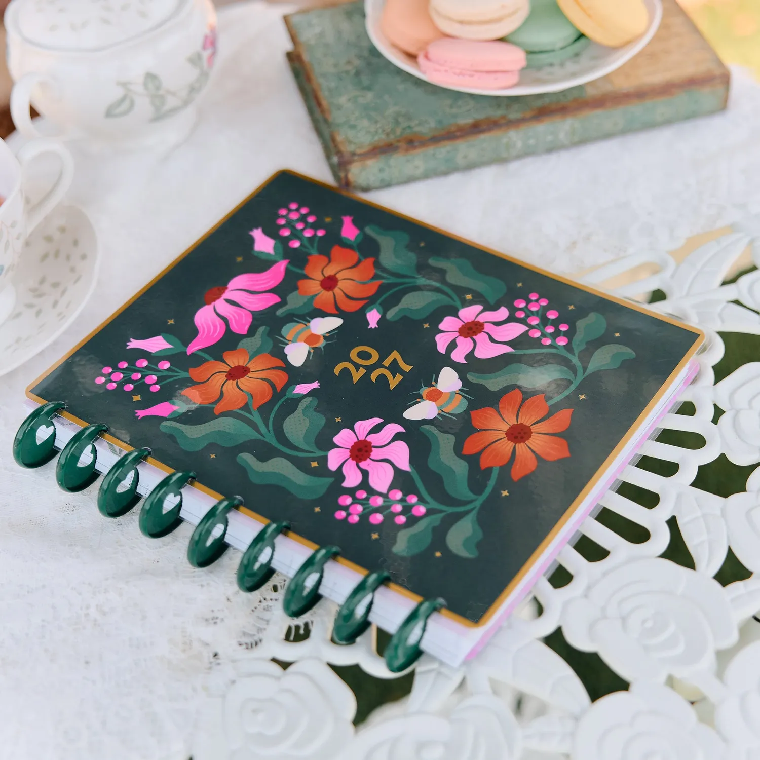 Happy Planner Hive & Bloom agenda Classic 12 mois 2027 vertical