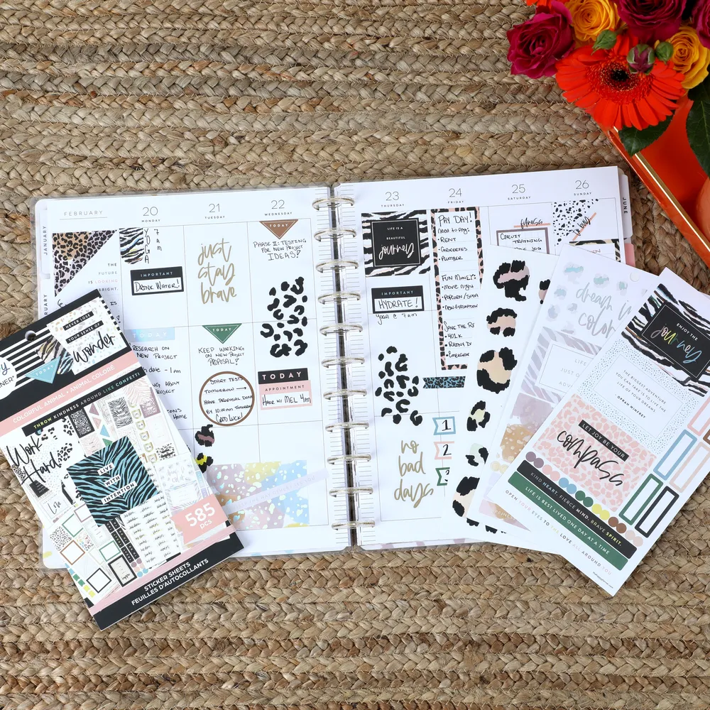 Happy Planner Safari stickers livre 30 pages 585 autocollants