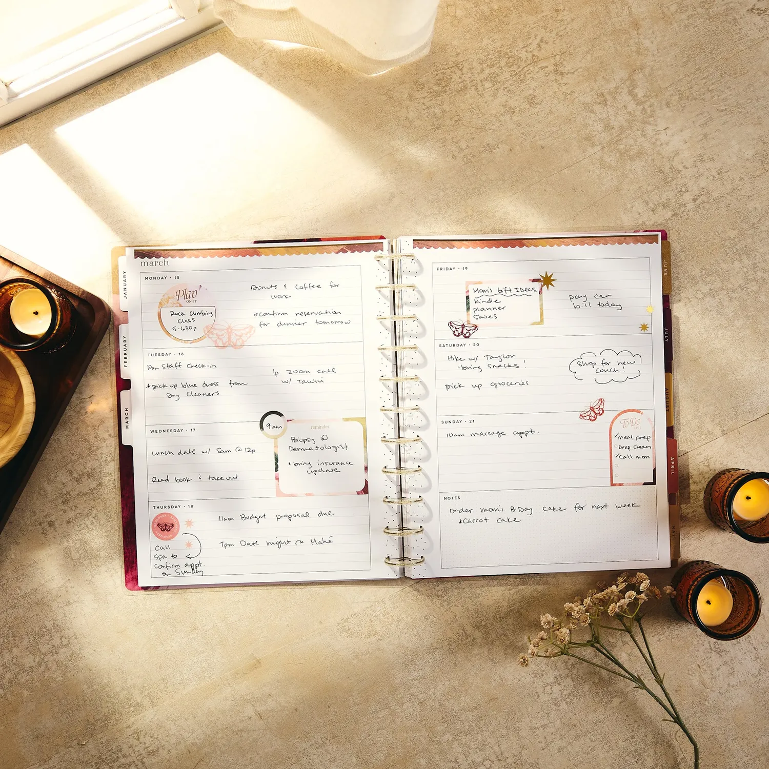 Happy Planner Abstract Autumn agenda 2027 Big horizontal