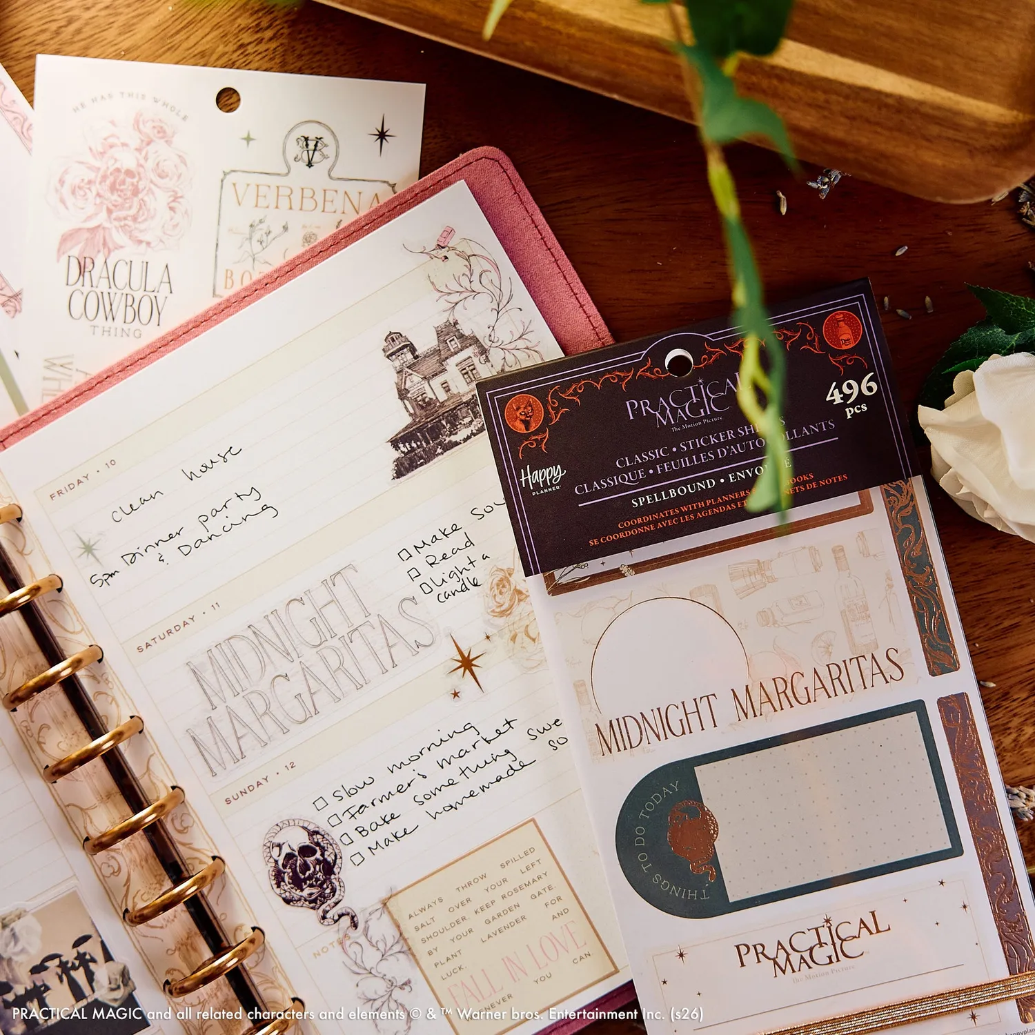 Happy Planner Practical Magic livre stickers céleste