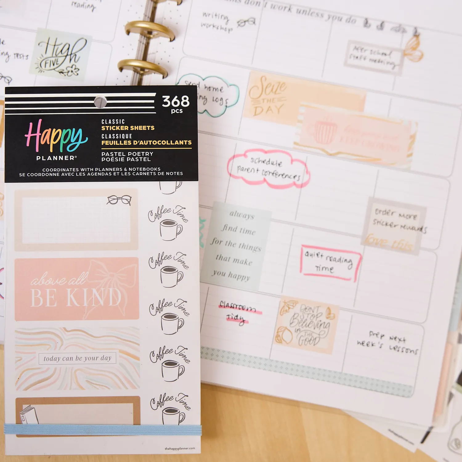 Happy Planner Pastel Poetry stickers Classic 30