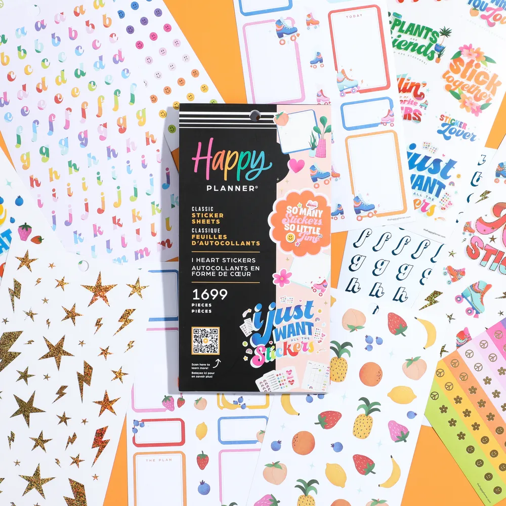 Happy Planner I Heart Stickers stickers déco 1699 pièces