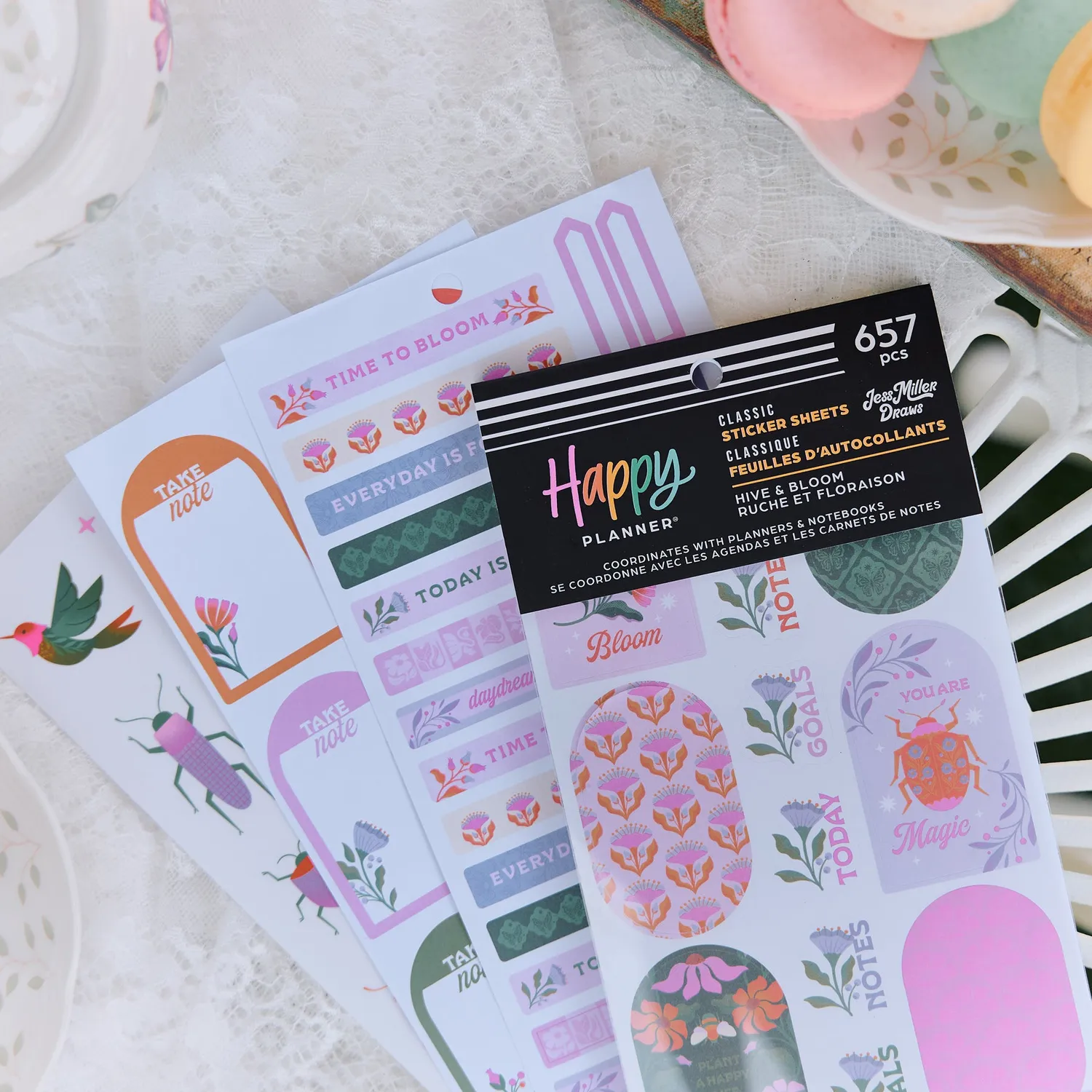 Happy Planner Hive Bloom stickers 30 planches floral