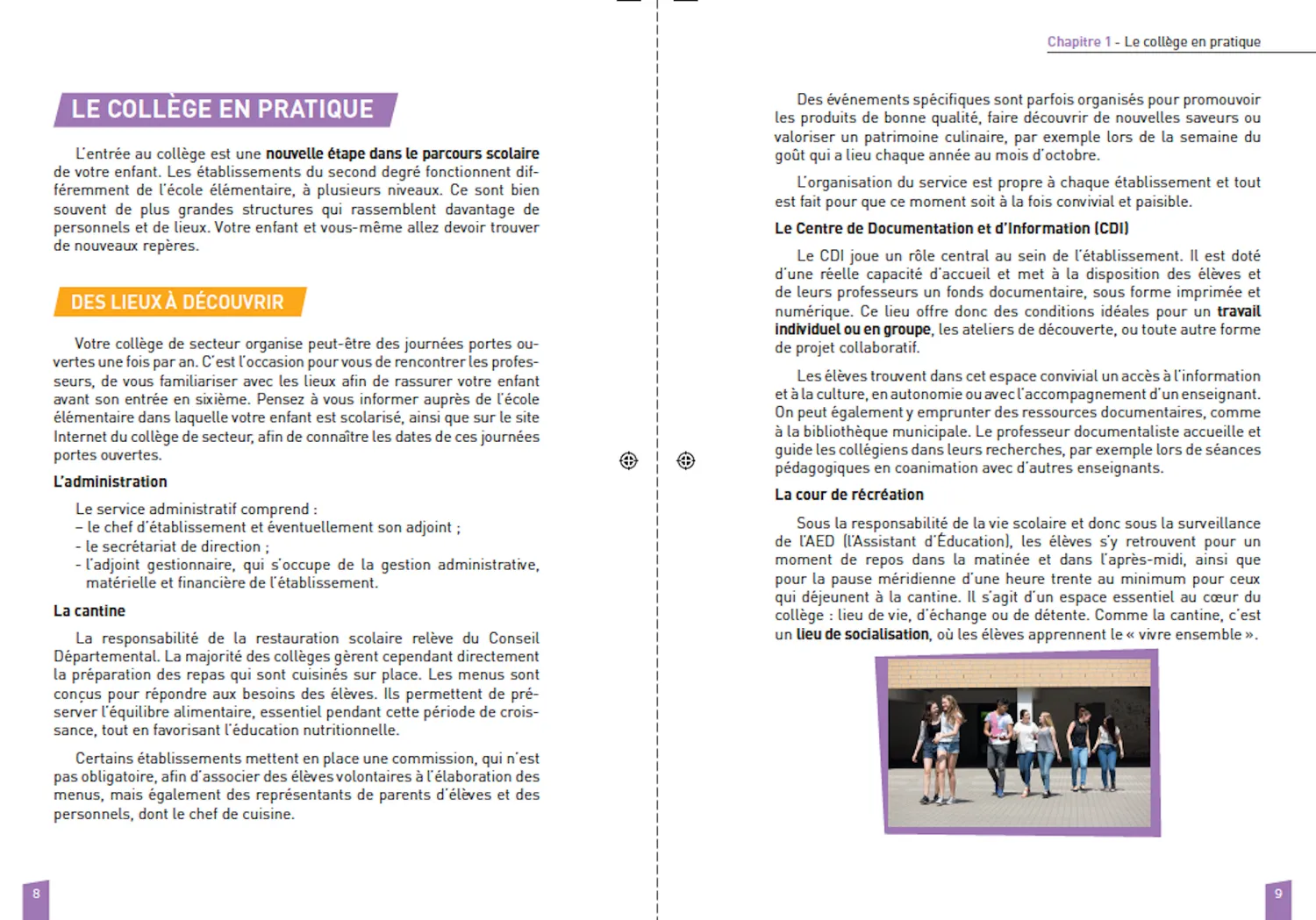 Incollables Votre enfant au collège guide parents collège