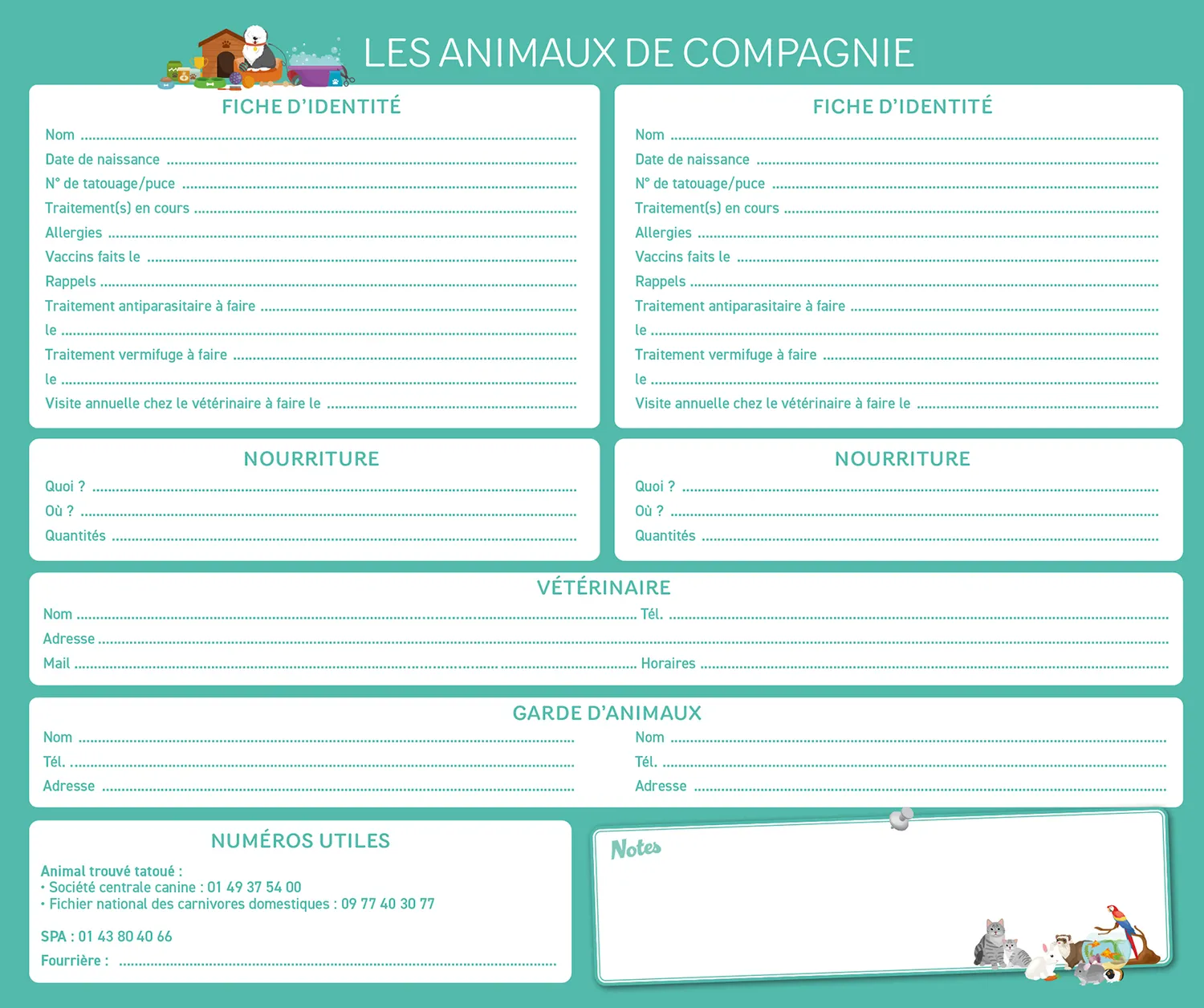 Frigobloc Hebdomadaire 4 couleurs 2027 calendrier familial 16 mois