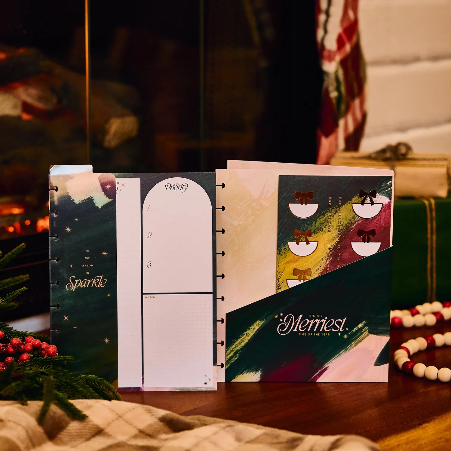 Happy Planner Holiday Charm Classic pack accessoires Noël 24 pièces