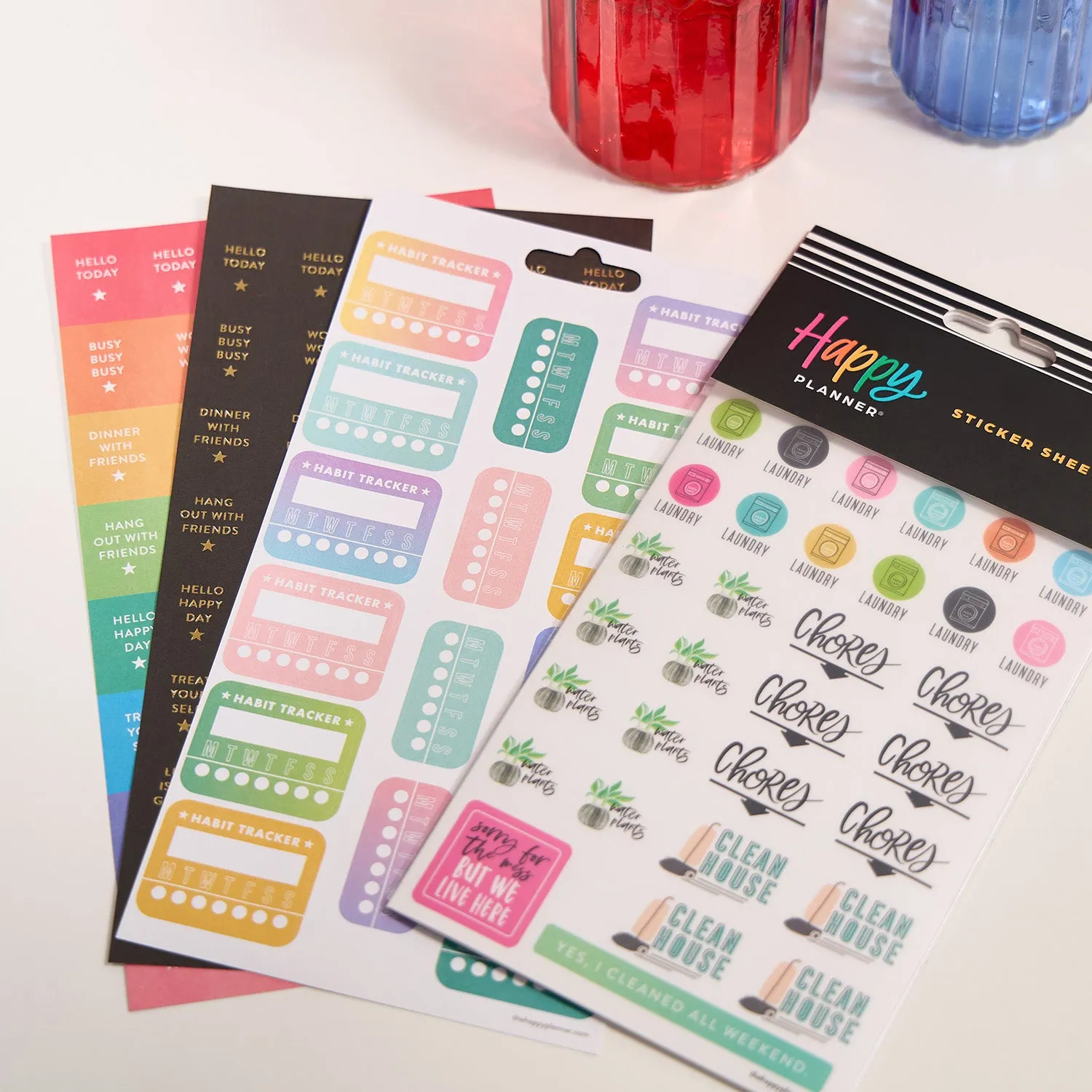 Happy Planner Everyday stickers 10 planches tâches