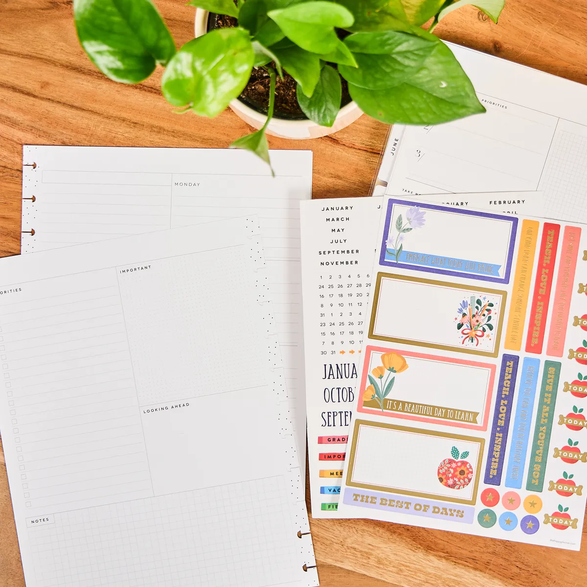 Happy Planner Teachers Are Heroes Big Dashboard Extension Pack recharge 6 mois