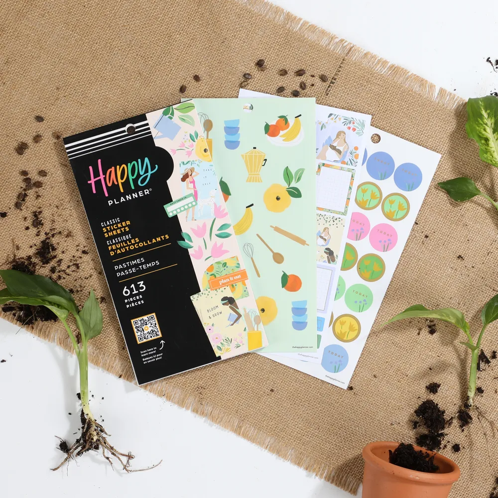 Happy Planner Pastimes stickers value pack 613 floral