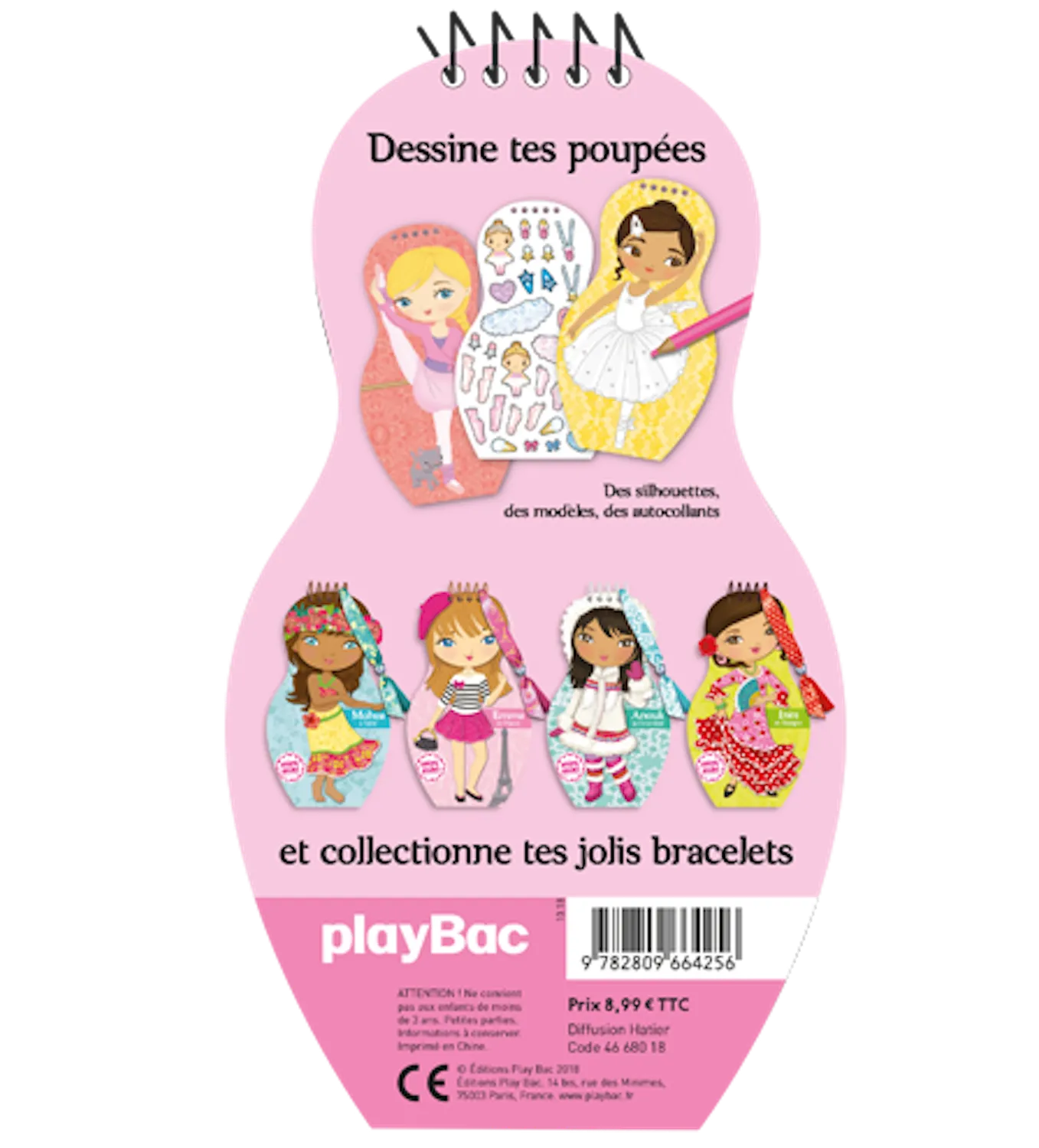 Minimiki Emma à l'Opéra carnet créatif stickers et bracelet
