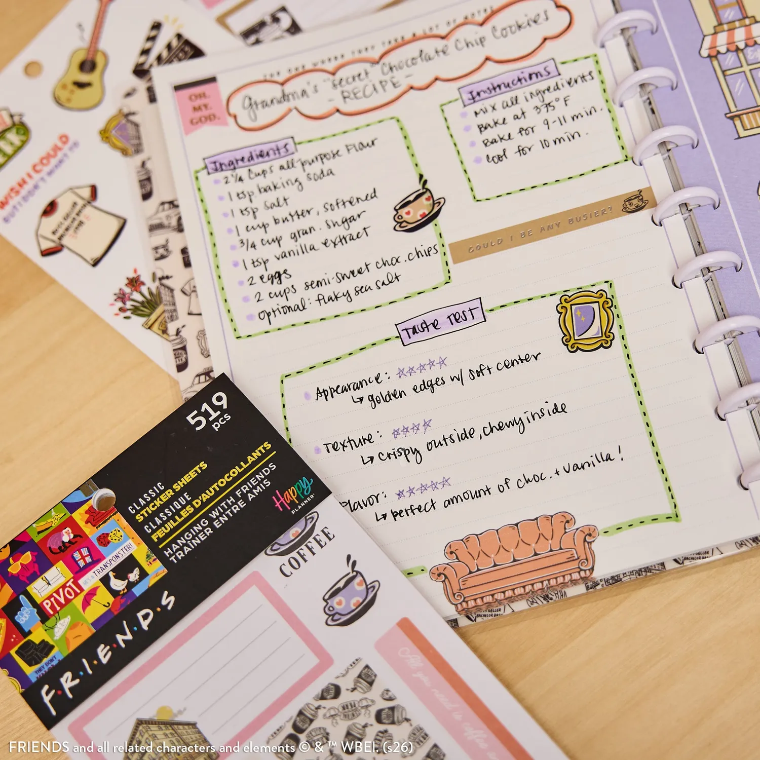 Happy Planner Friends Value Pack stickers 30 feuilles citations