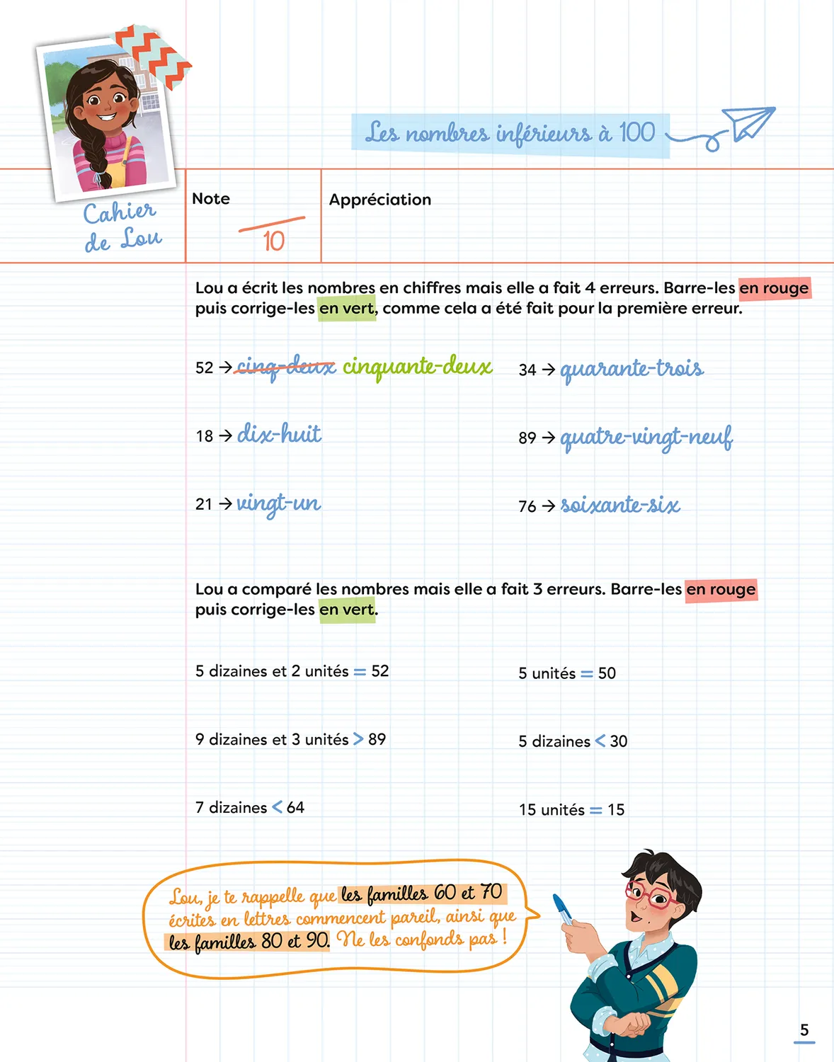 Frigobloc Les Incollables C'est moi la maîtresse CE1 cahier 7-8 ans