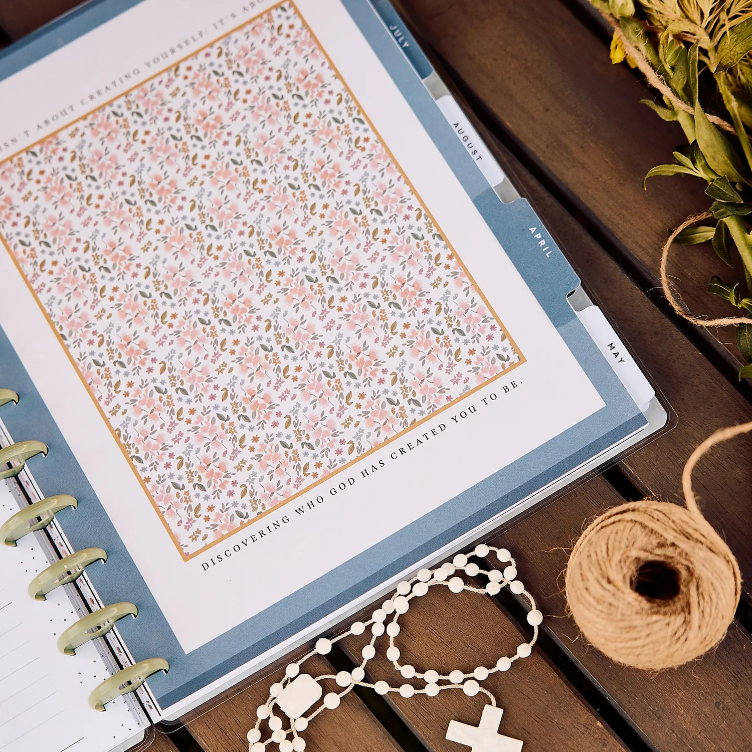Happy Planner Wildflower Daydream agenda Big Faith 2027 12 mois
