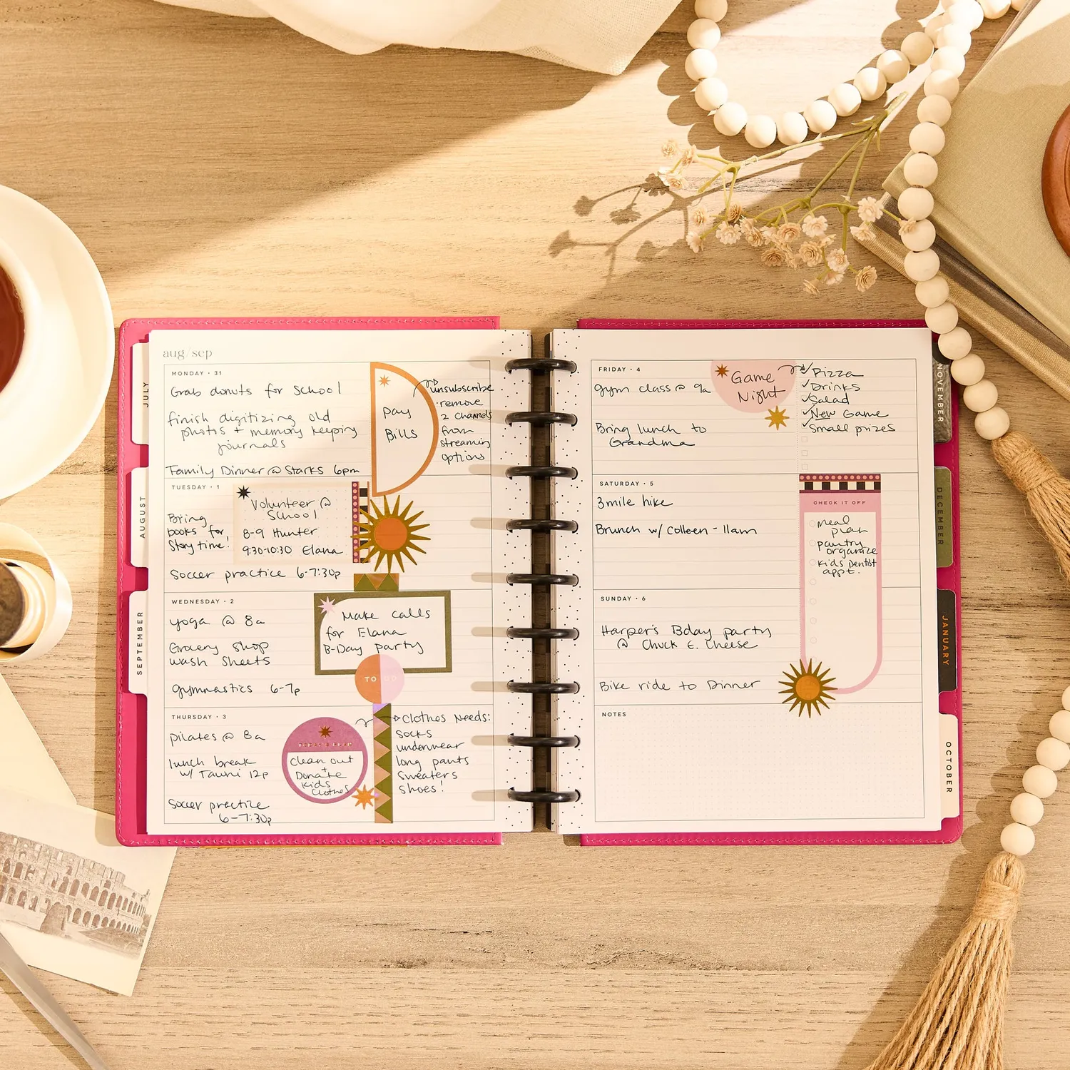 Happy Planner Horizon Lines agenda horizontal Classic 12 mois 2026-2027