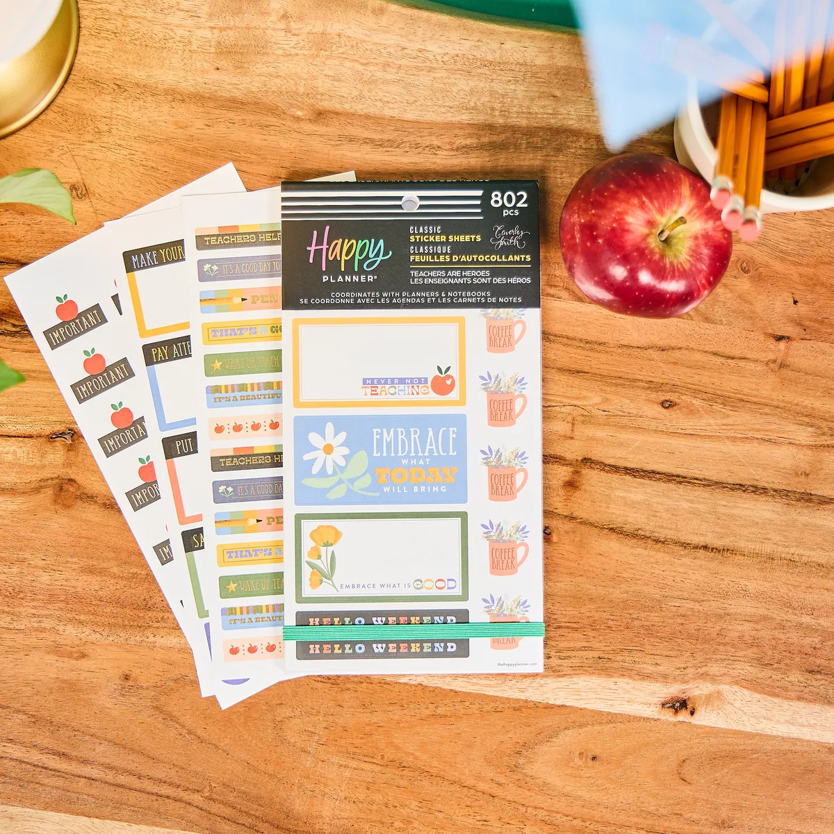 Happy Planner Teachers Are Heroes stickers 802 motifs