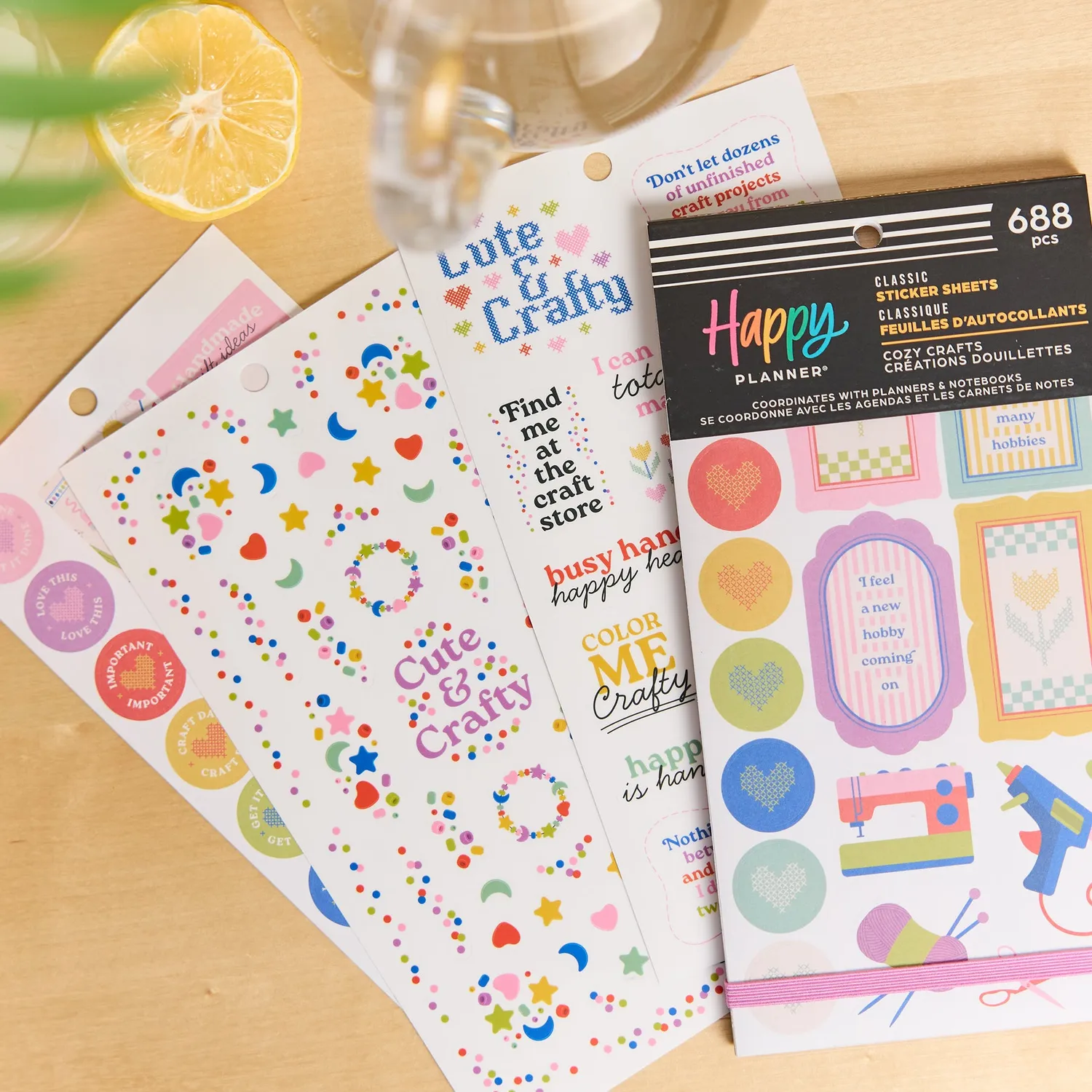 Happy Planner Cozy Crafts stickers Classic couture 30 feuilles