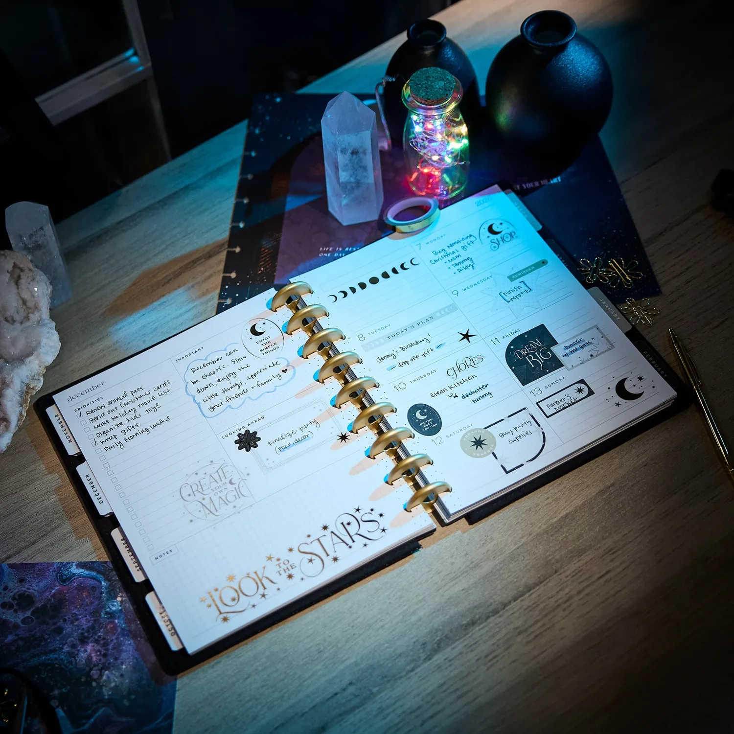 Happy Planner Eternal Stars agenda Classic Dashboard 26-27