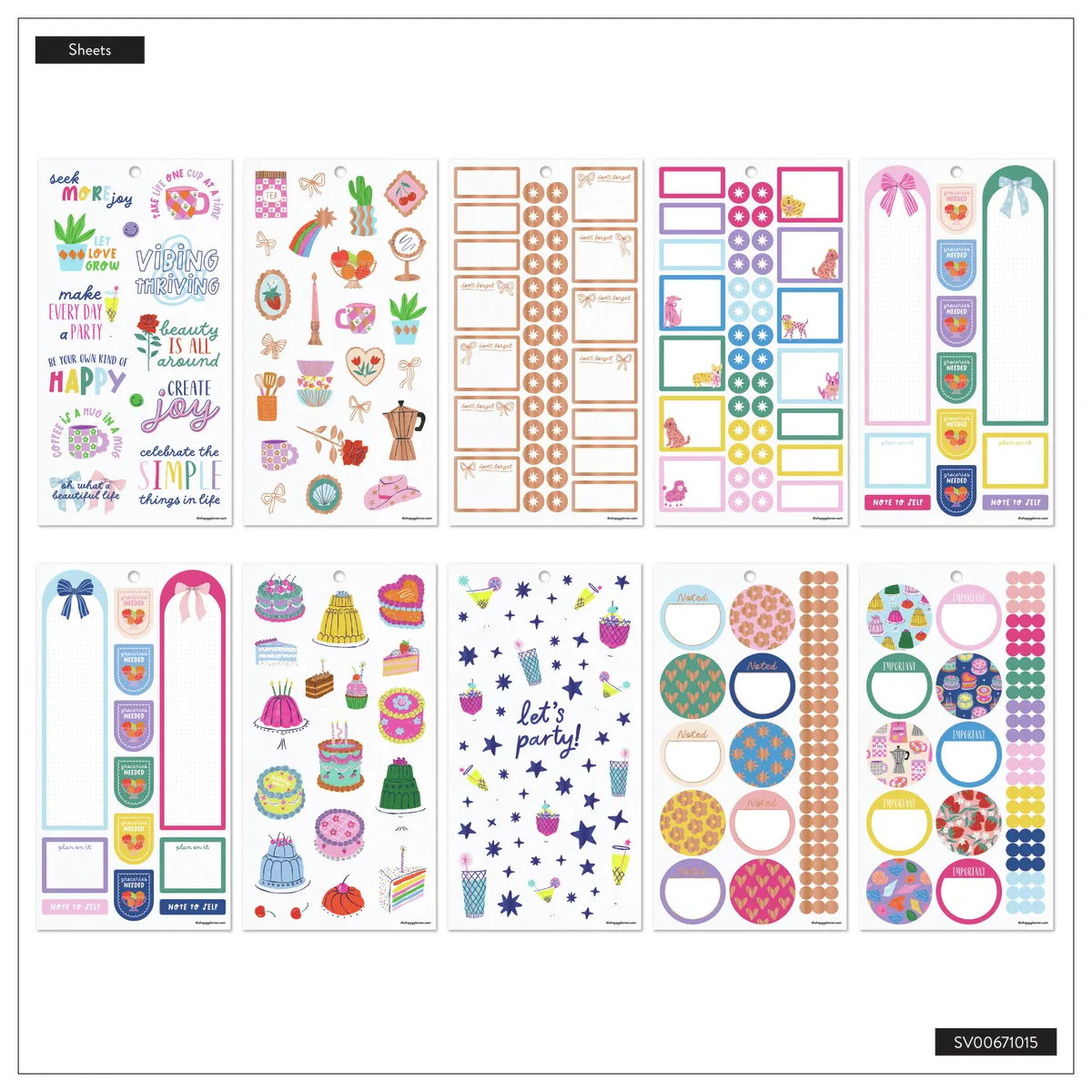 Happy Planner Happy Little Vibes stickers value pack 848 pcs
