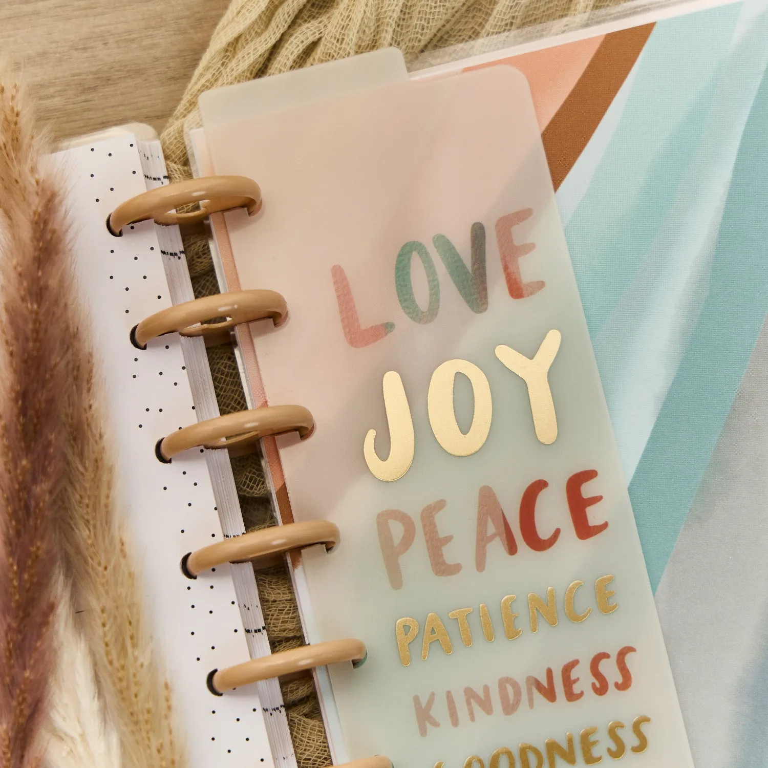 Happy Planner Watercolor Grace Faith marque-pages Classic lot 3