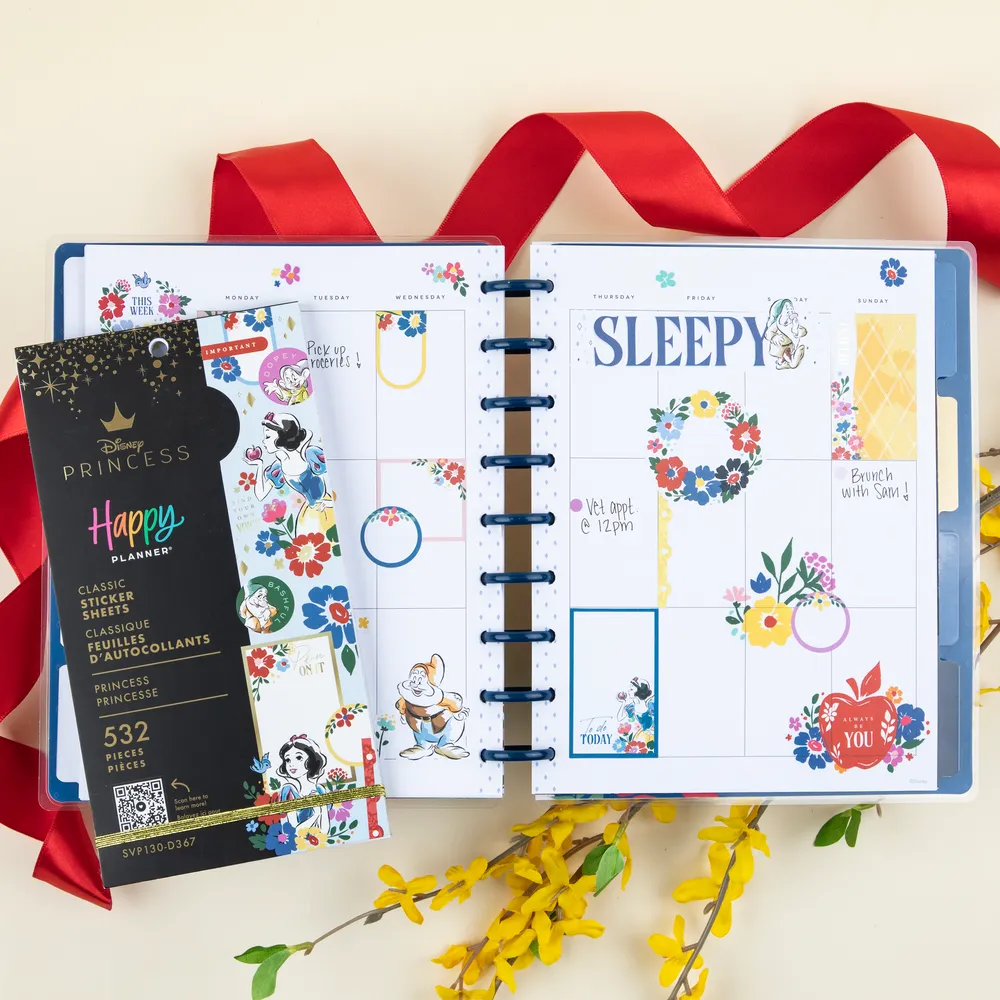 Happy Planner Disney Blanche-Neige stickers 30 feuilles 532