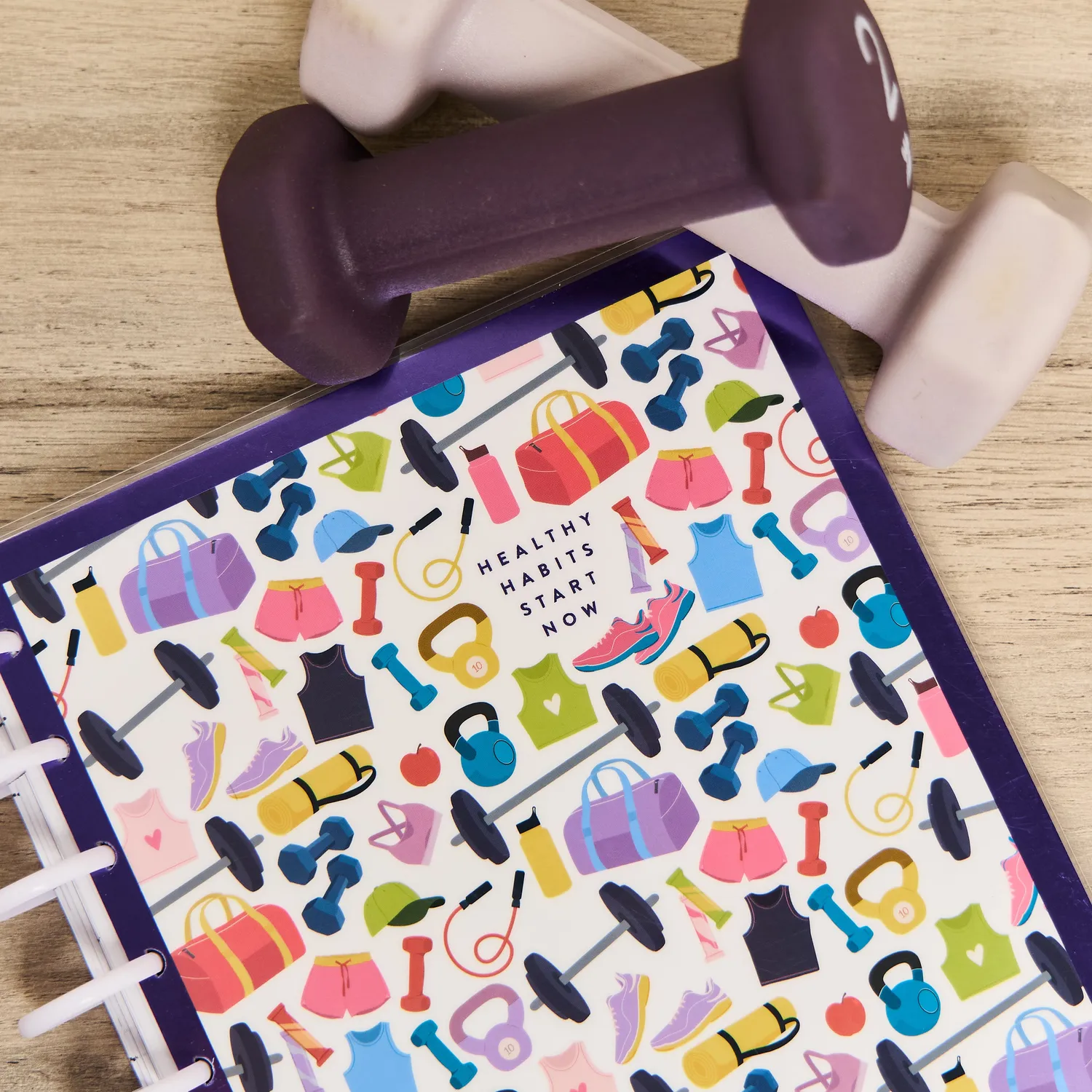 Happy Planner Fitness Icons 2026 agenda fitness Classic 12 mois