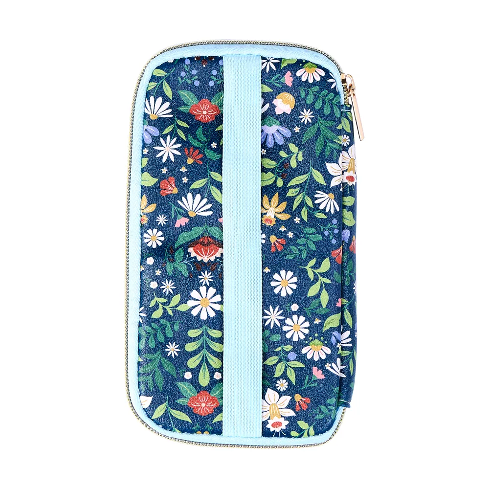 Happy Planner Forest Flowers pochette zippée élastique fleurs