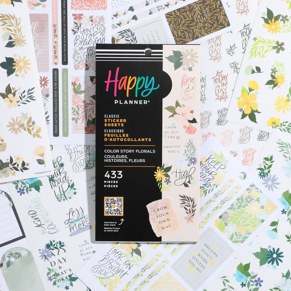 Me & my big ideas Floral Color Story stickers value pack 433 fleurs