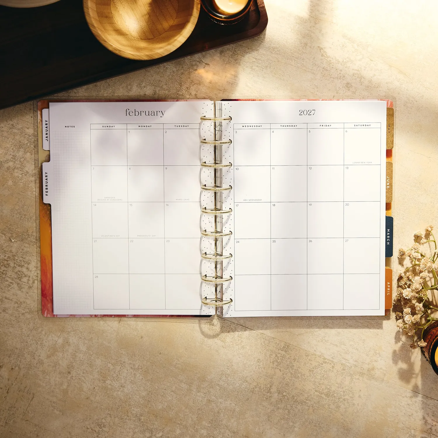 Happy Planner Abstract Autumn agenda 2027 Classic Dashboard