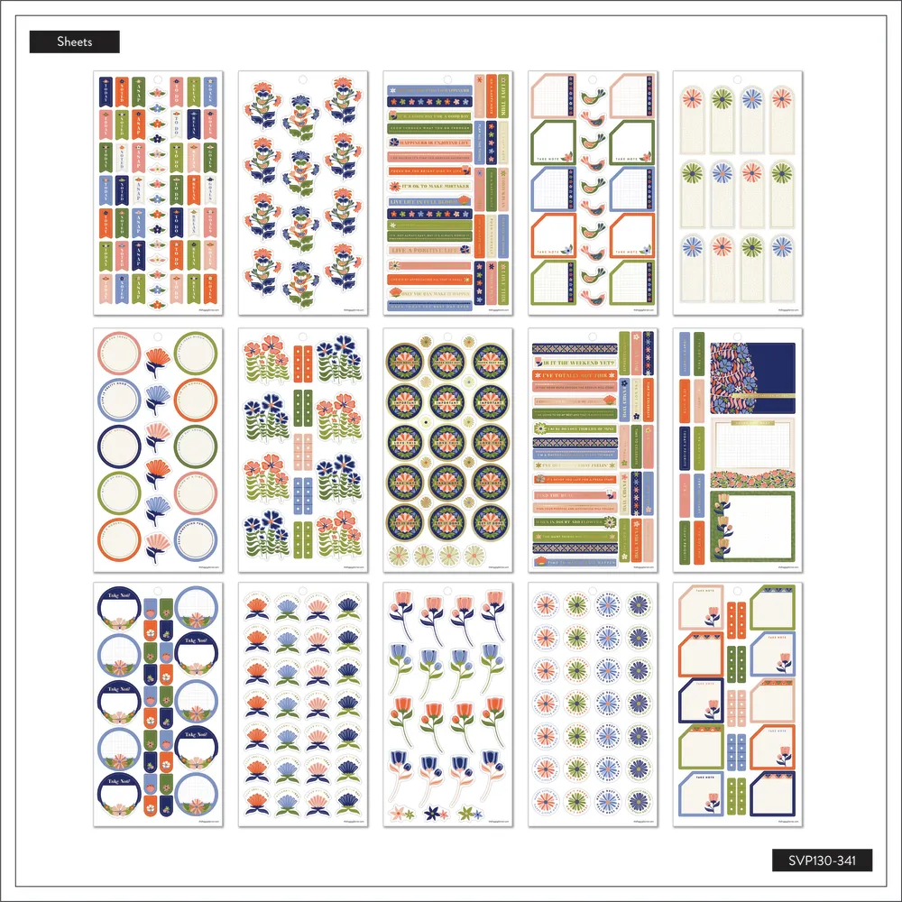 Happy Planner Folk & Feather stickers value pack x784