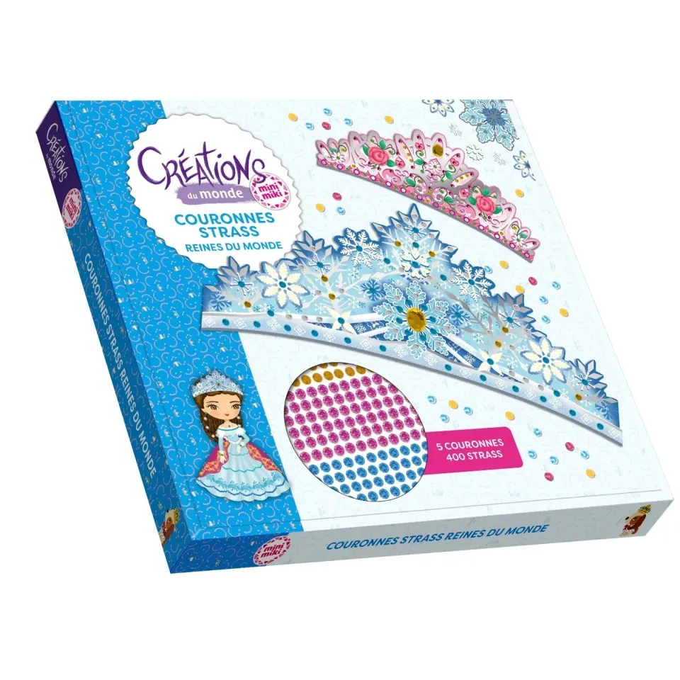 Minimiki Couronnes strass coffret créatif 5 couronnes 4-8 ans