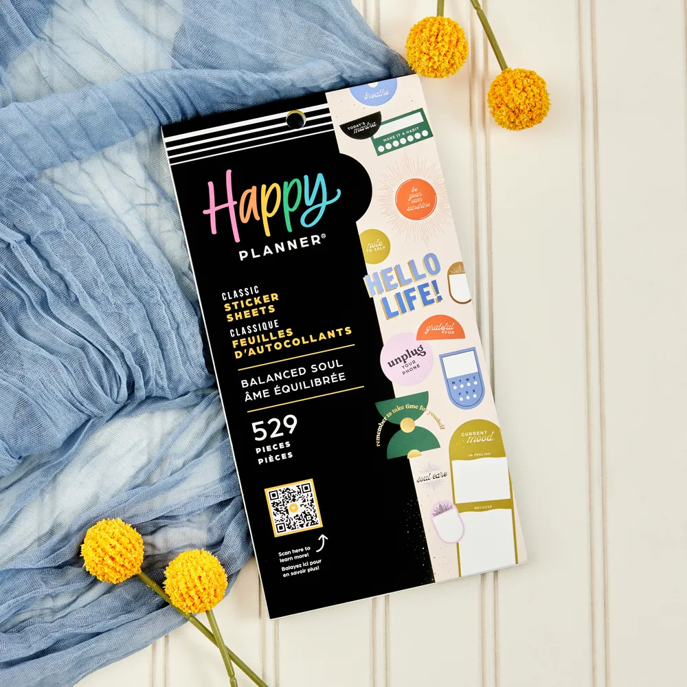 Happy Planner Balanced Soul livre stickers bien-être
