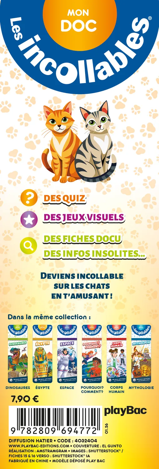 Frigobloc Éventail Passion Chats quiz enfant