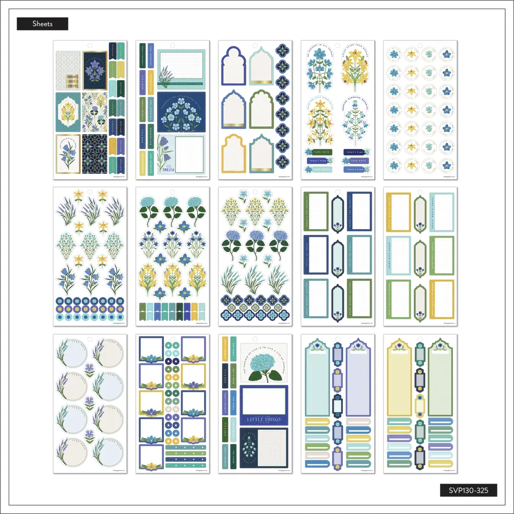 Happy Planner Exotic Borders stickers 658 bordures florales