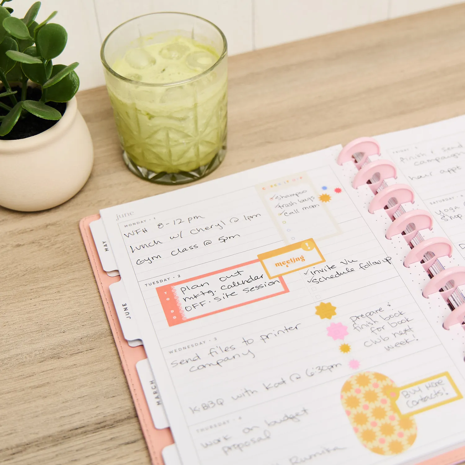 Happy Planner Pop Splash agenda Classic horizontal 12 mois 2026