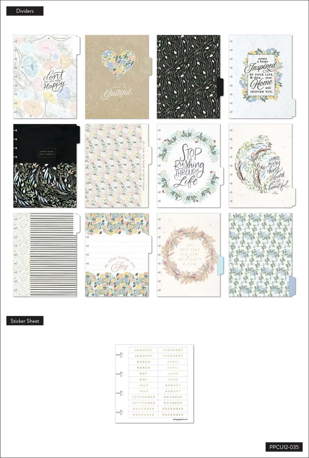 Me & my big ideas Happy Planner Homebody agenda mensuel non daté