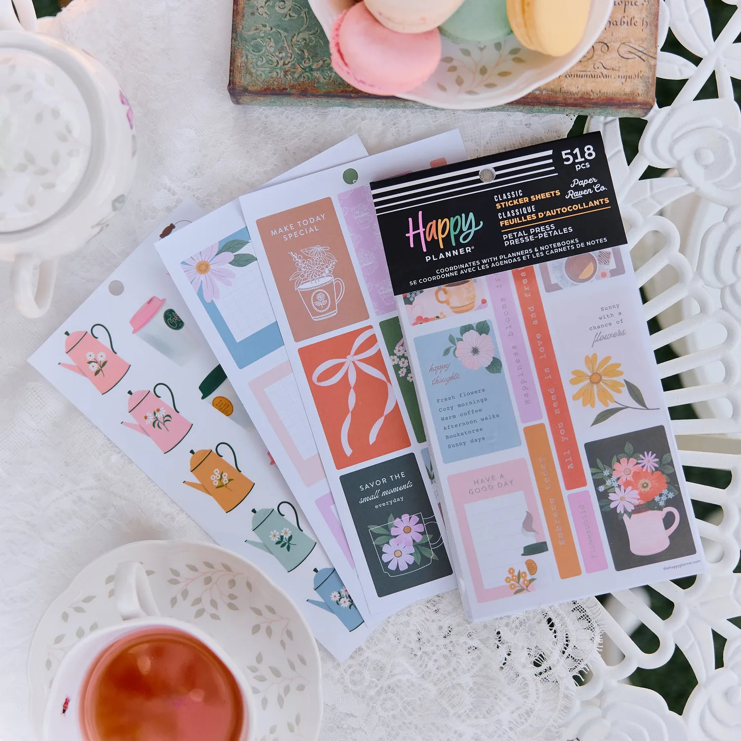 Happy Planner Petal Press stickers Classic floral 30 planches