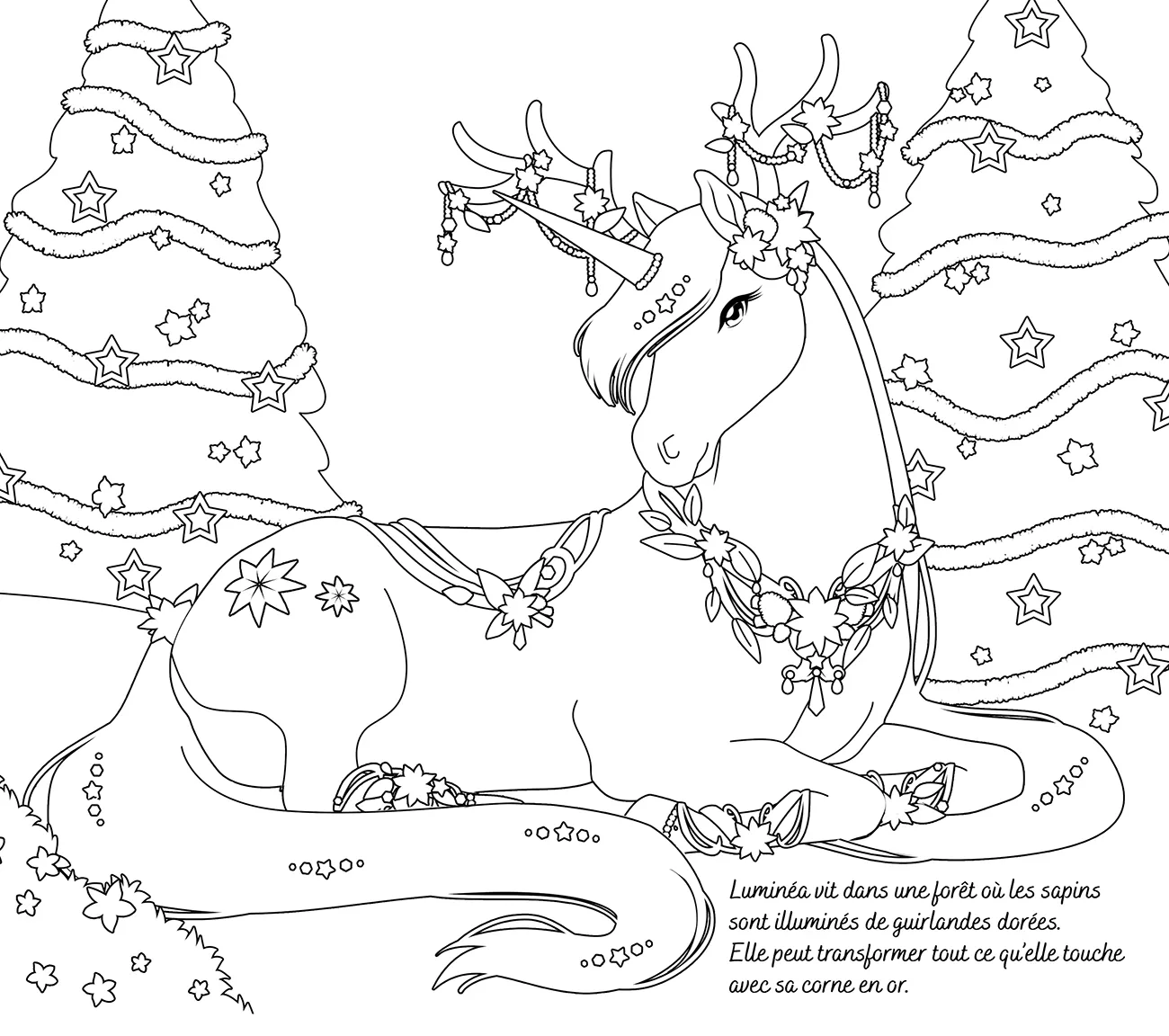 Frigobloc Licornes de rêve Magie de Noël cartes à pailleter