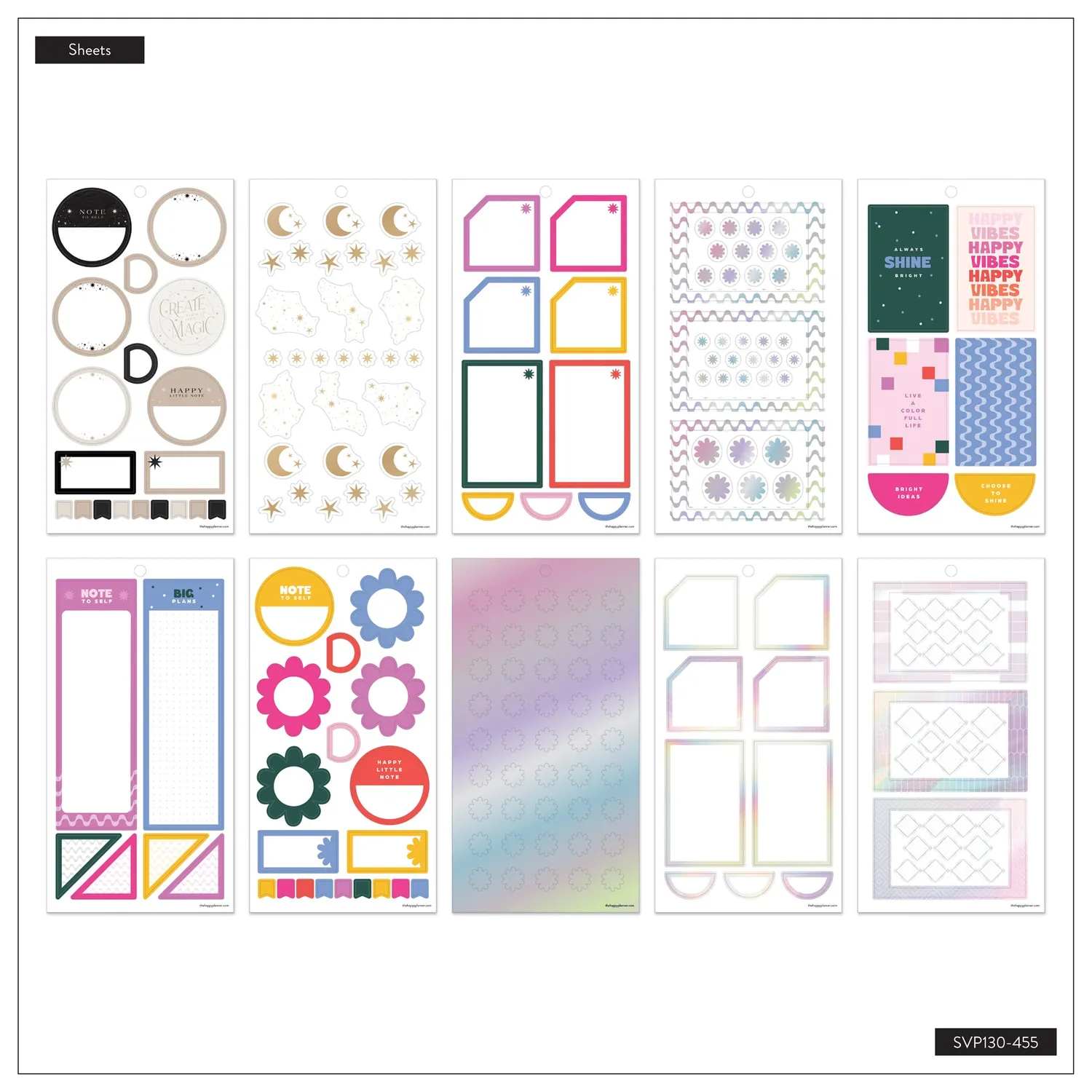 Happy Planner Color Story Big stickers value pack 30 feuilles