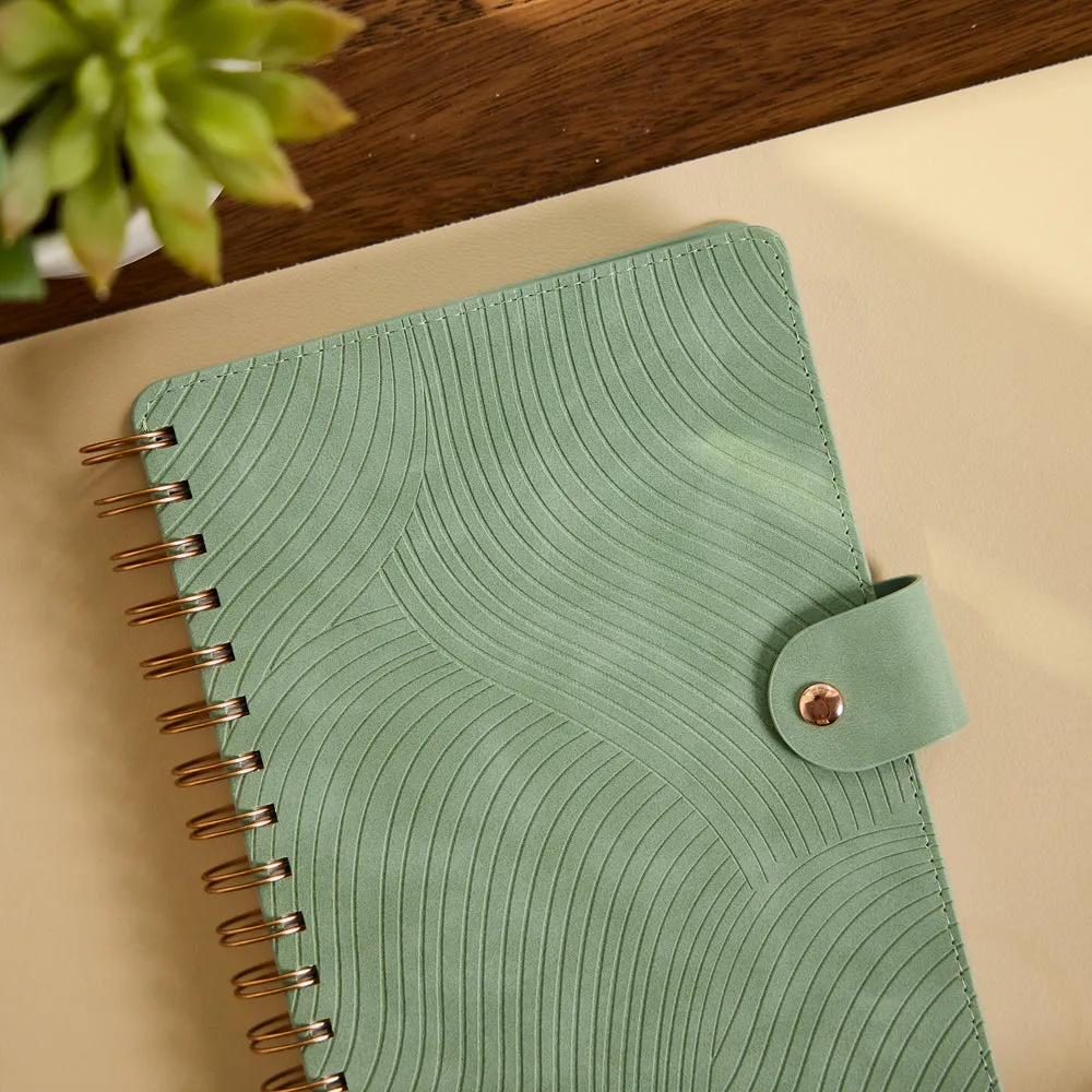 Happy Planner Citrine Sage Waves 2027 agenda A5 sage 12 mois