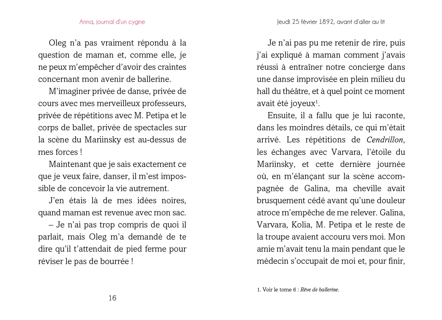 Anna Journal d'un cygne Tome 7 roman Bolchoï danse