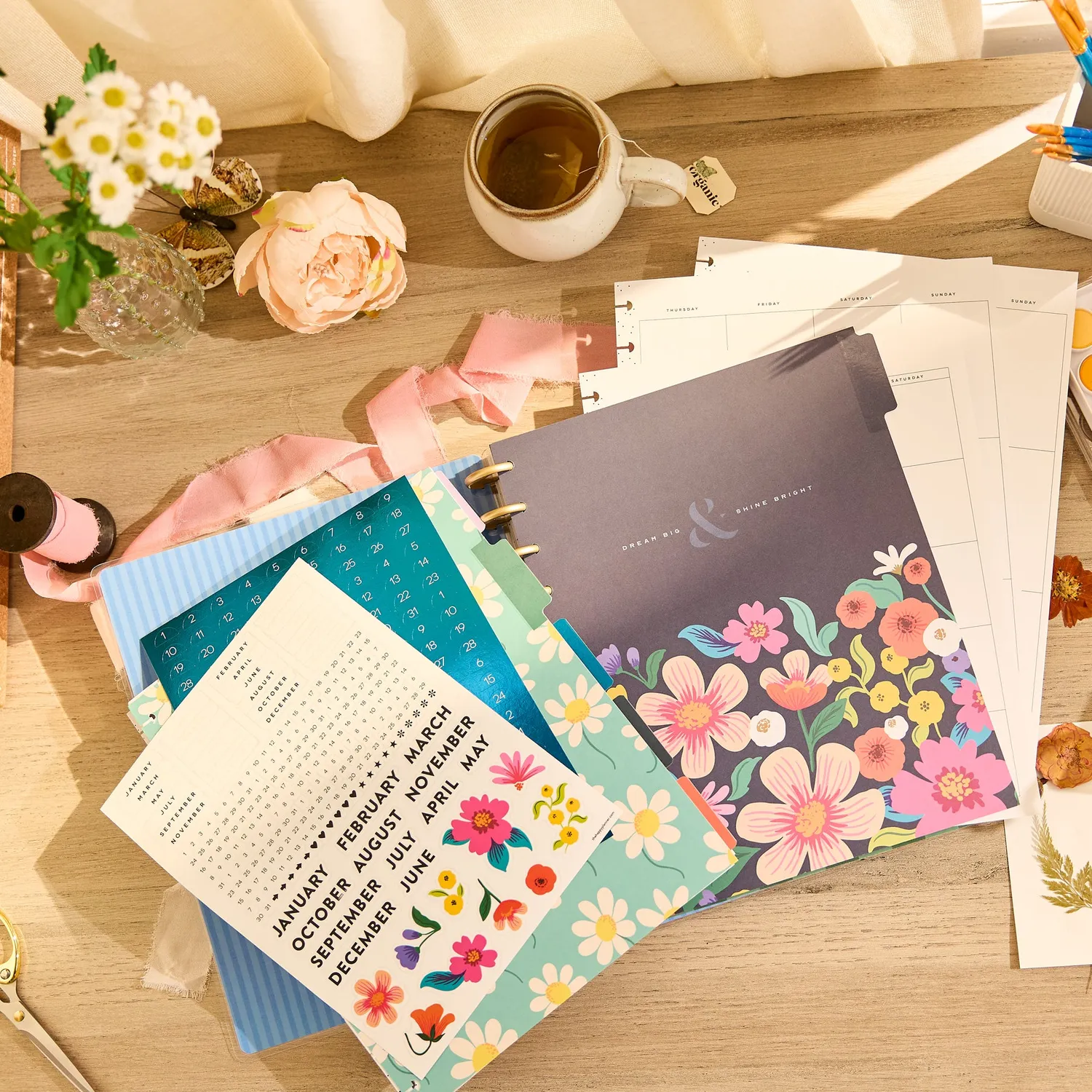 Happy Planner Golden Garden Big extension verticale non datée