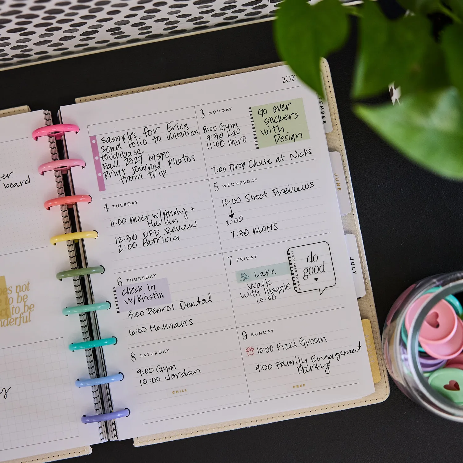 Happy Planner Love L+S agenda 2027 Classic dashboard 12 mois