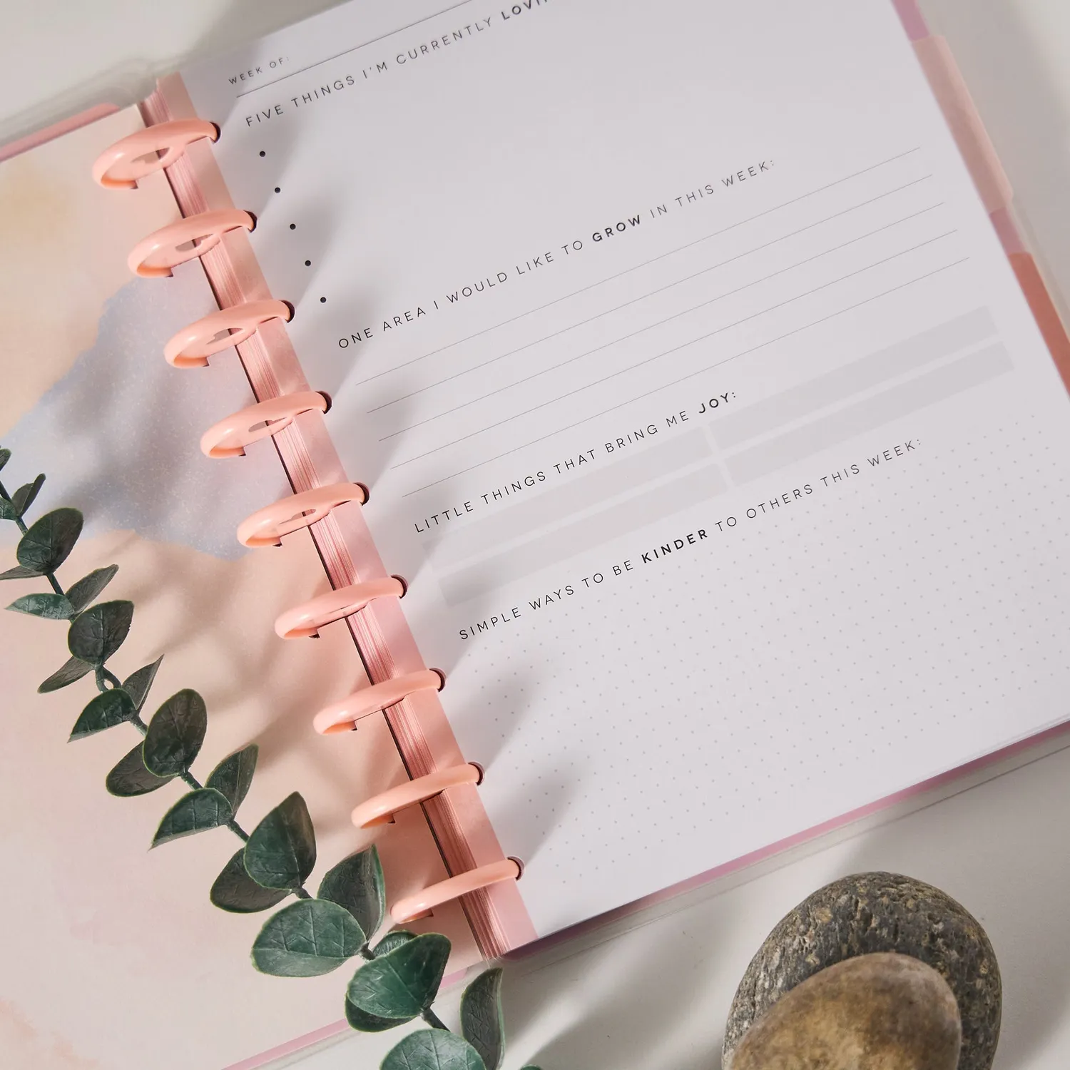 Happy Planner Rise & Align Wellness journal guidé bien-être 80 feuilles