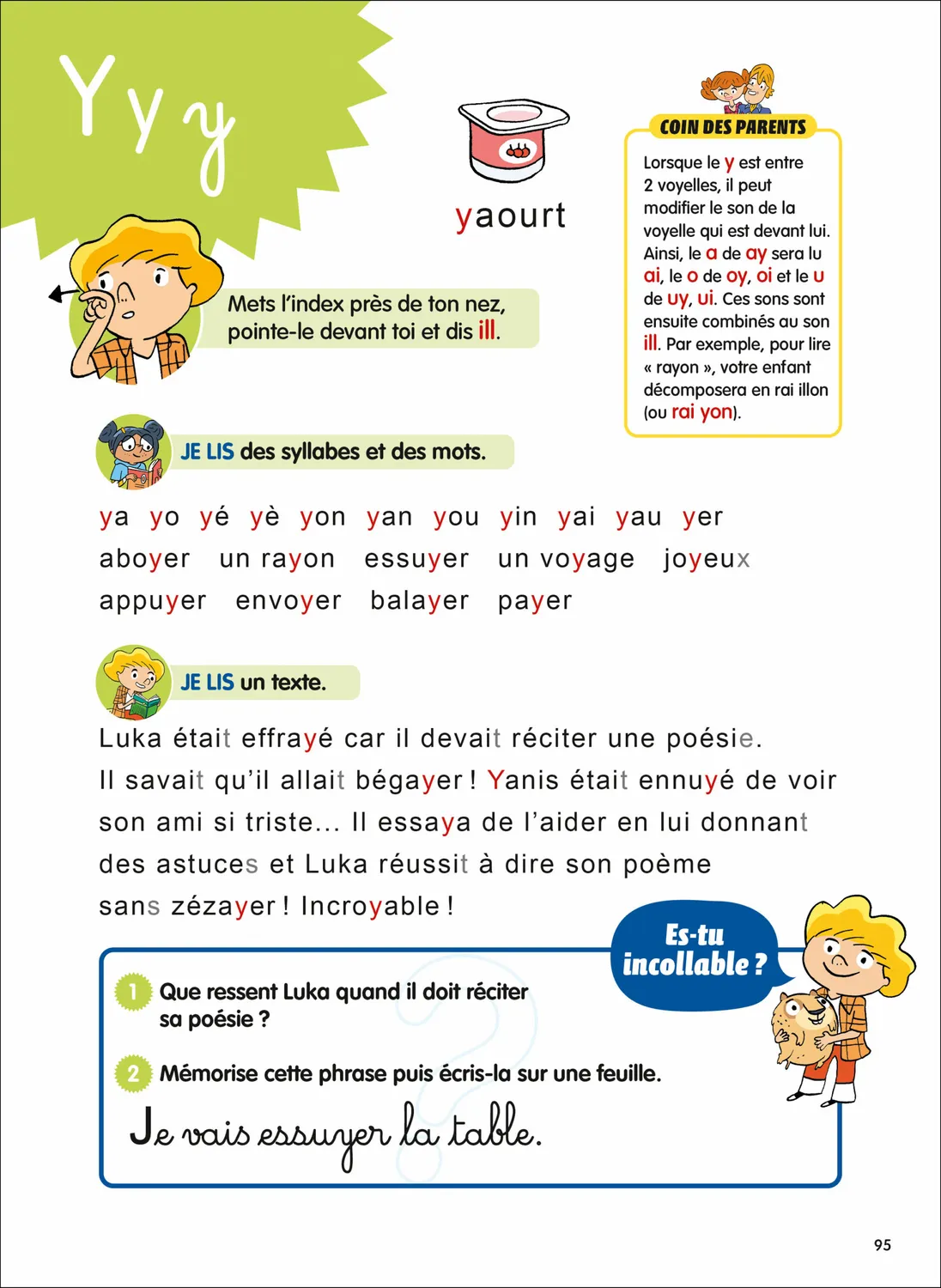 Frigobloc Incollables Ma méthode de lecture Luka et Zoé syllabique
