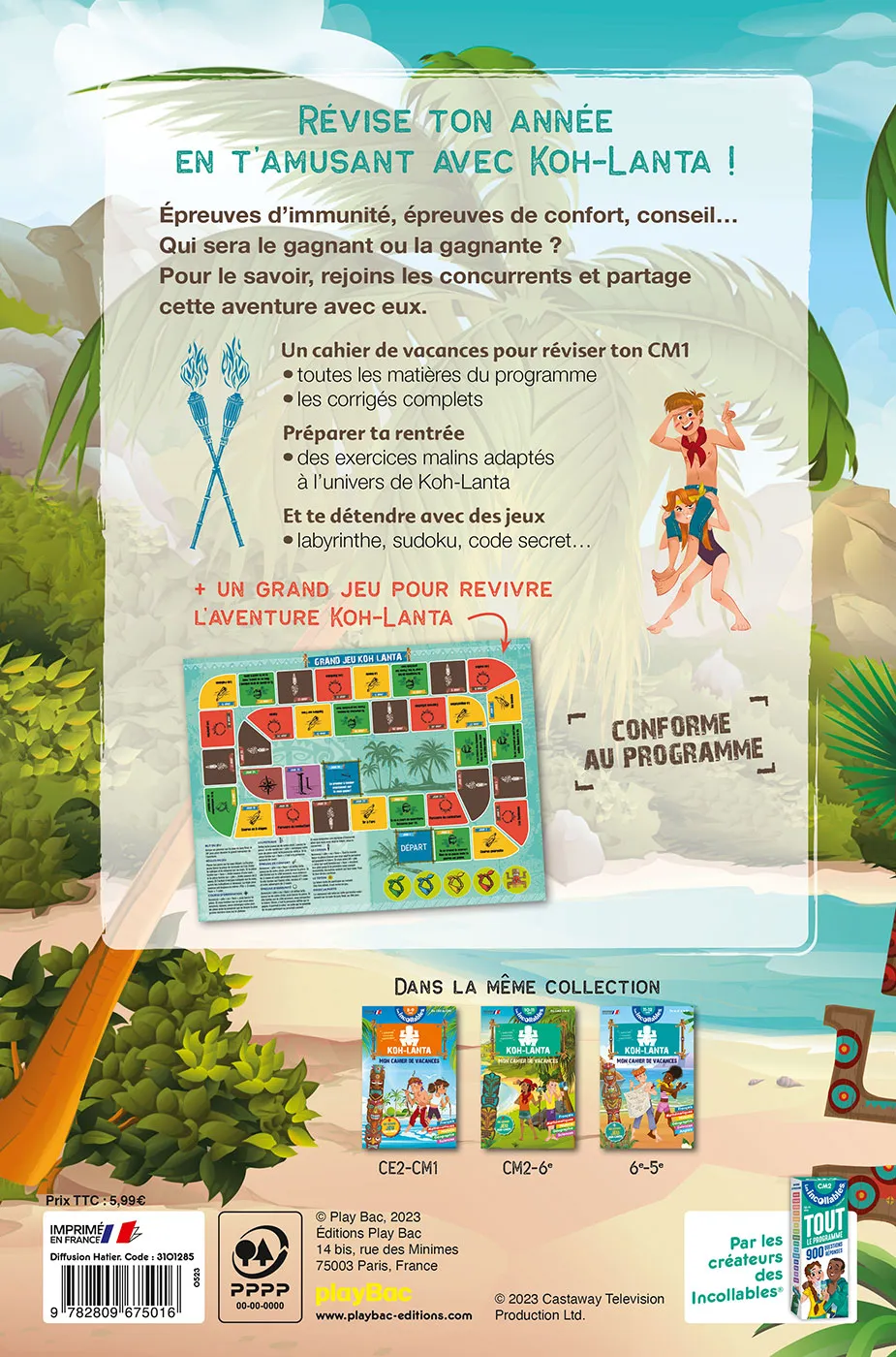 Les Incollables Koh Lanta CM1-CM2 cahier vacances 9-10 ans
