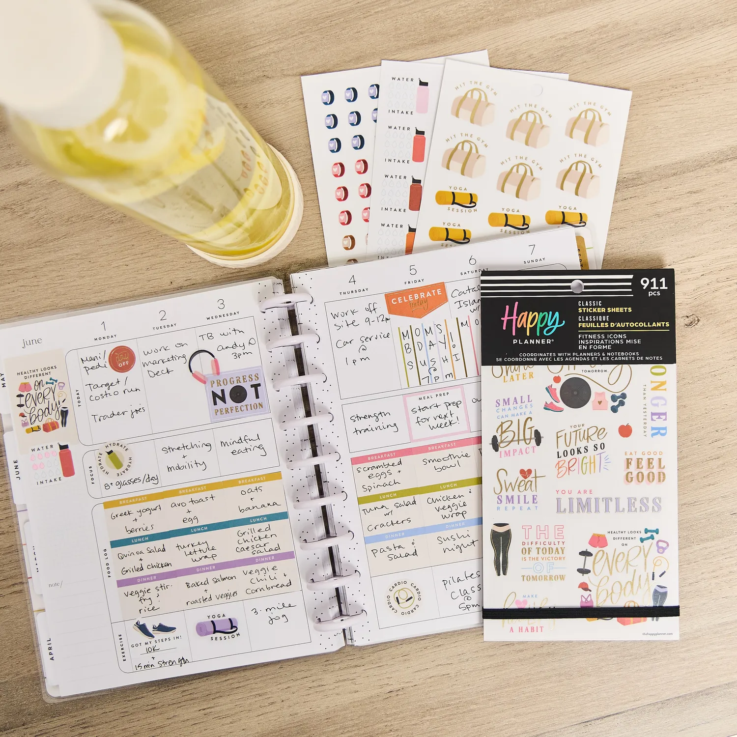 Happy Planner Fitness Icons stickers value pack 911 sport