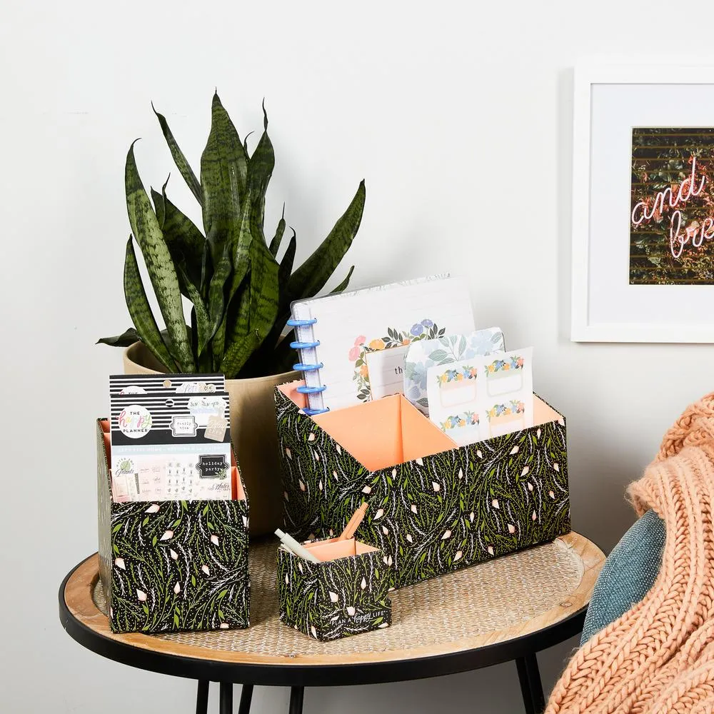 Happy Planner Homebody kit rangement 3 boîtes floral