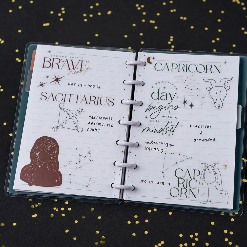 Happy Planner Zodiac Mini carnet ligné 60 pages pastel